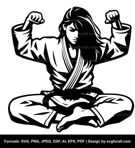 Jiu Jitsu Girl SVG