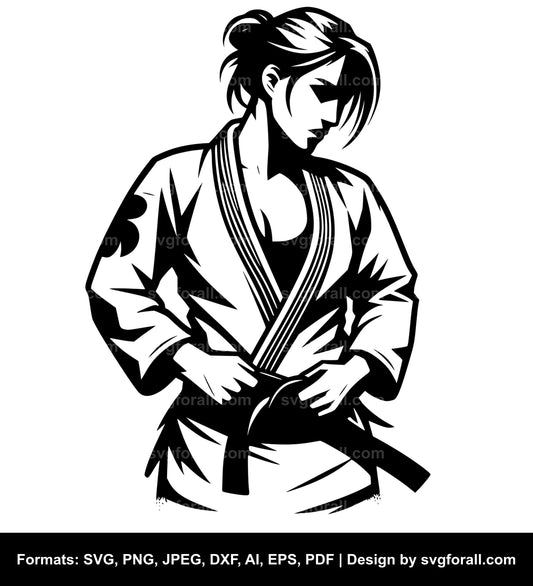 Jiu Jitsu Girl SVG File