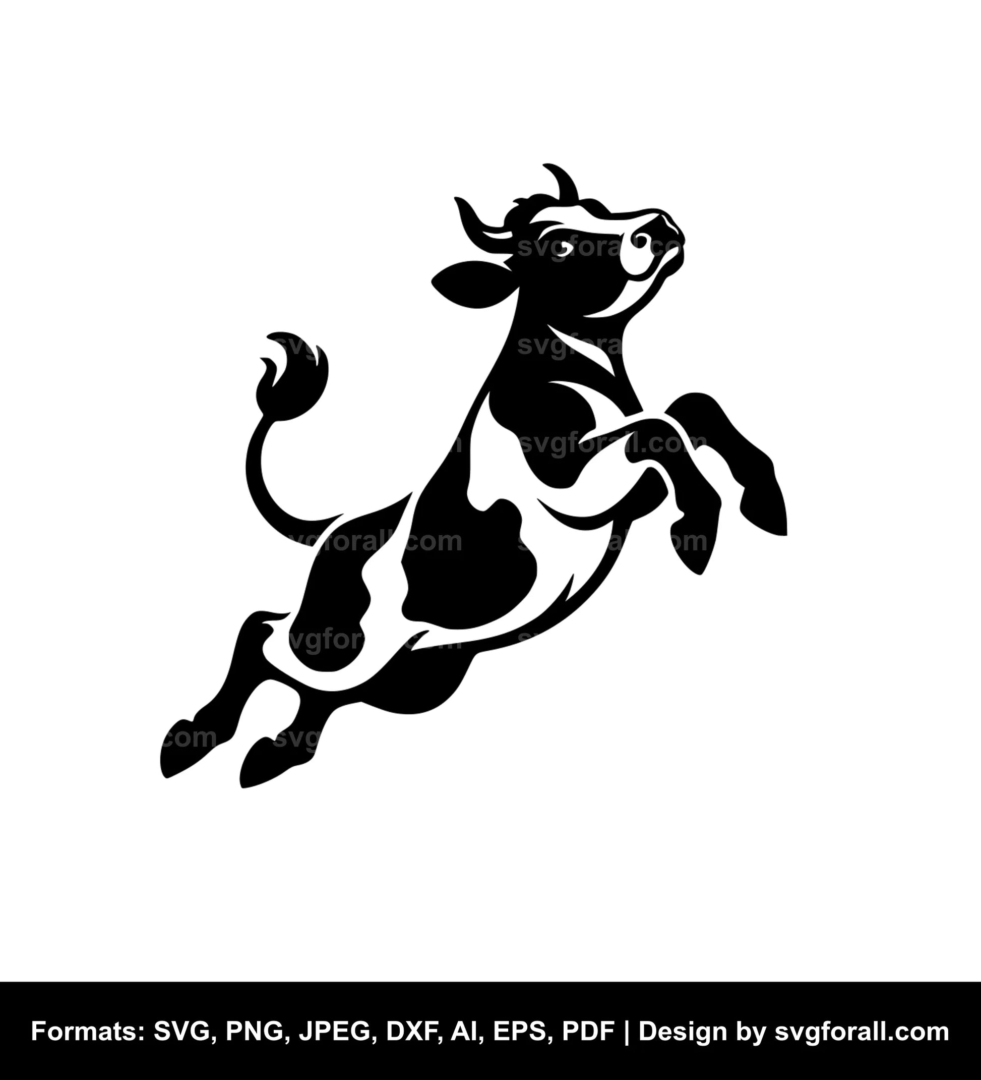 Jumping Cow SVG PNG