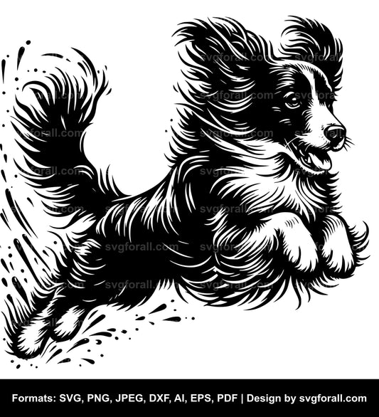 Jumping Dog SVG File