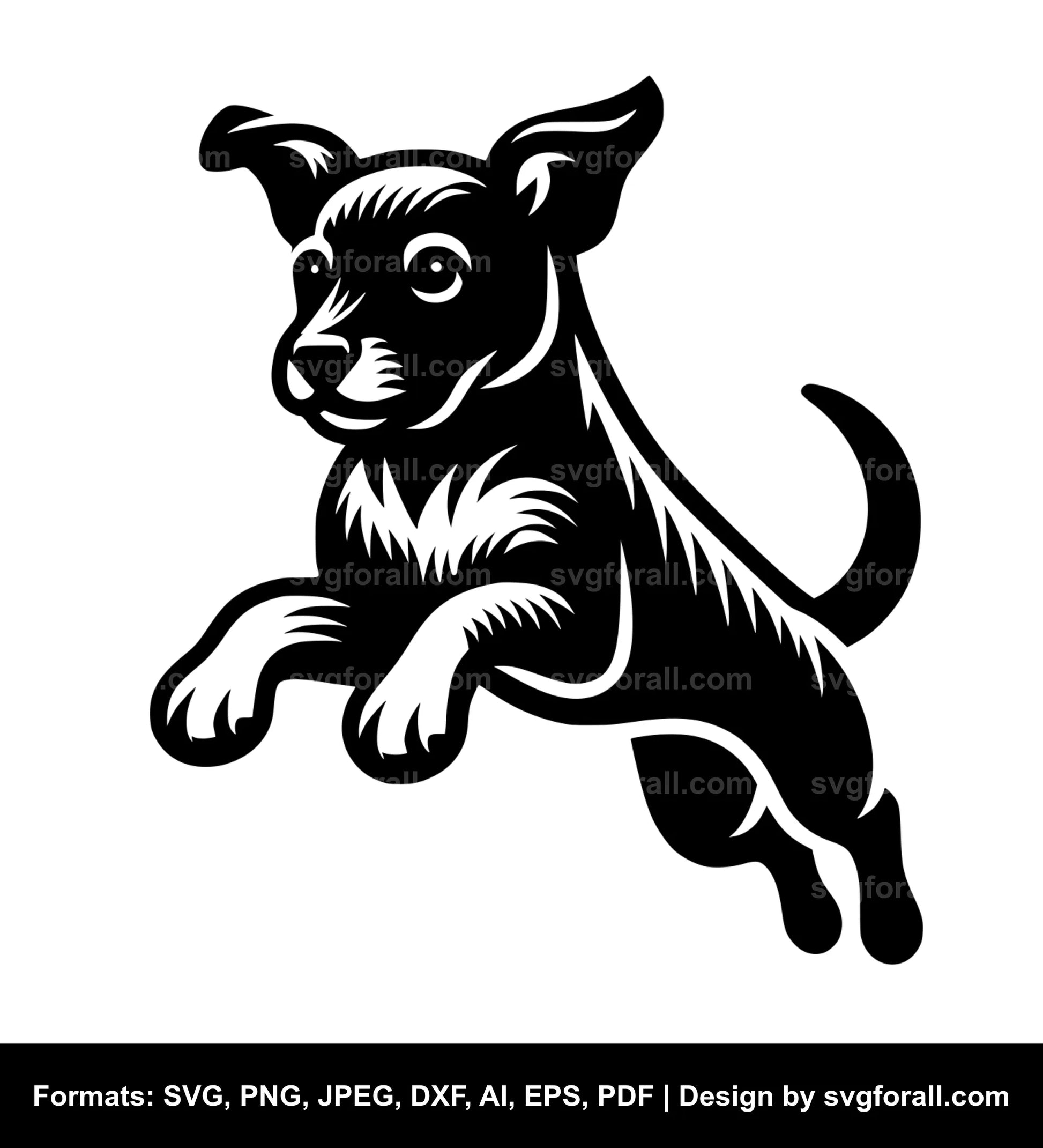 Jumping Dog Vector SVG