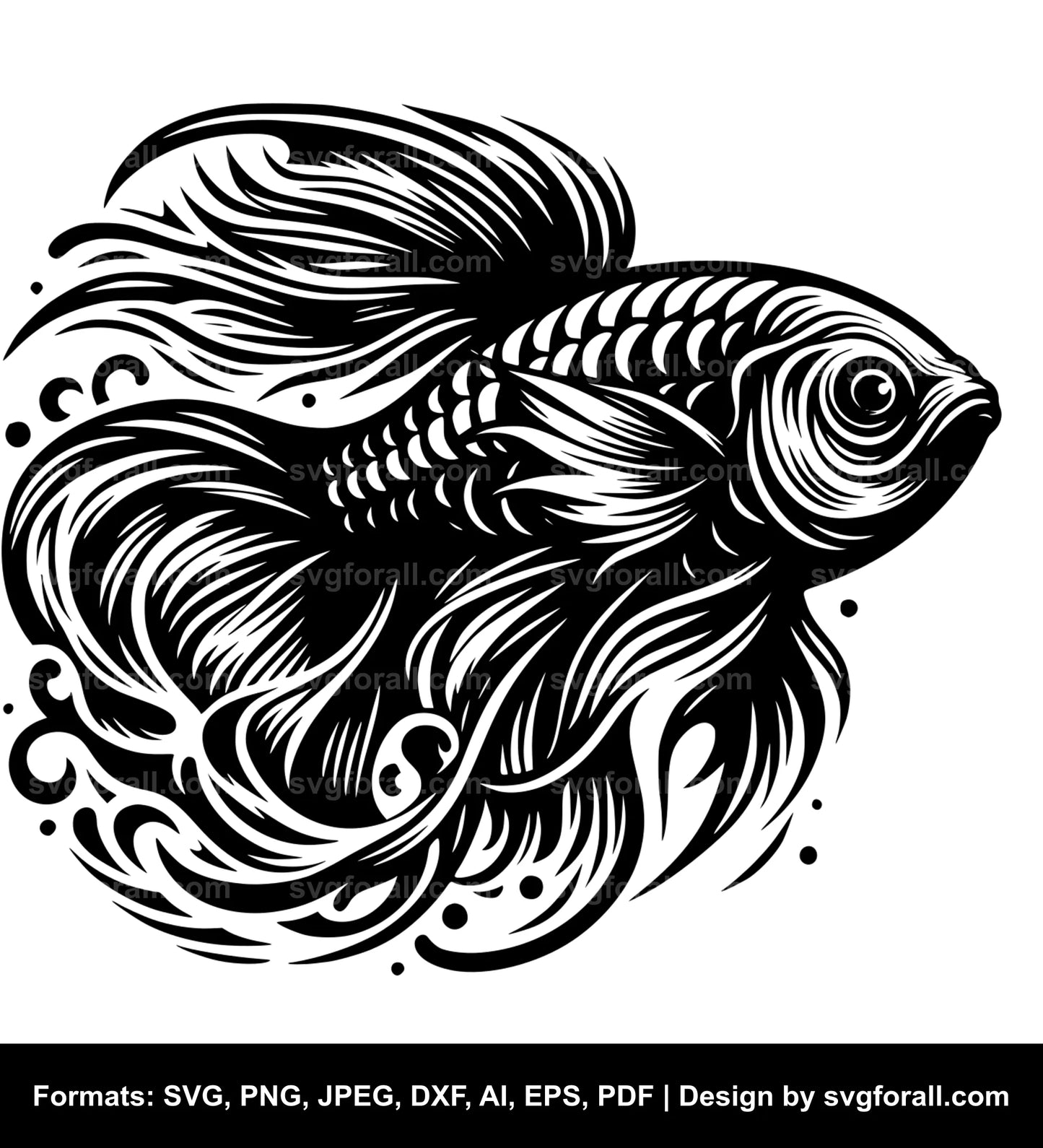 Jumping Fish Black SVG