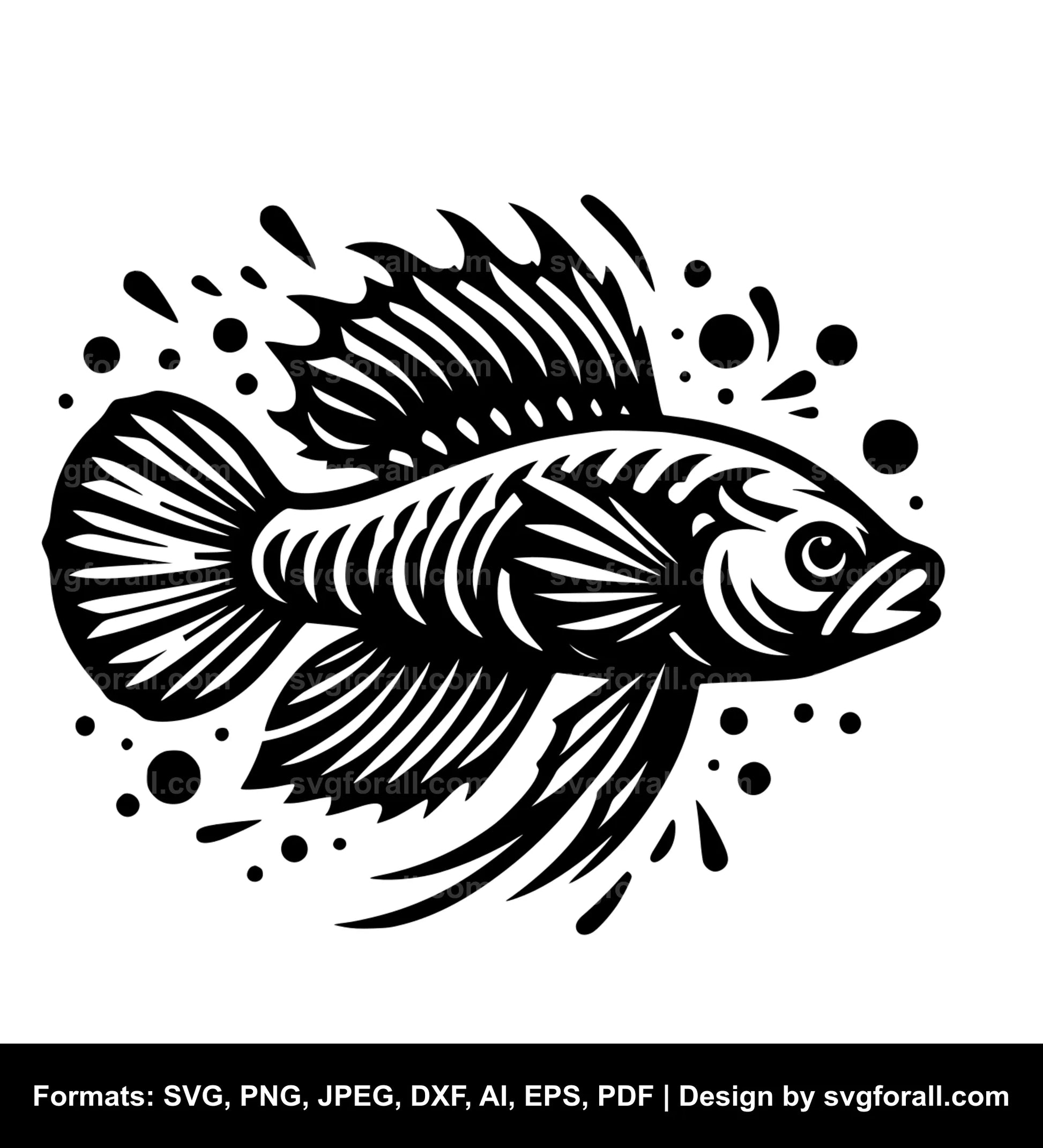 Jumping Fish SVG Clipart