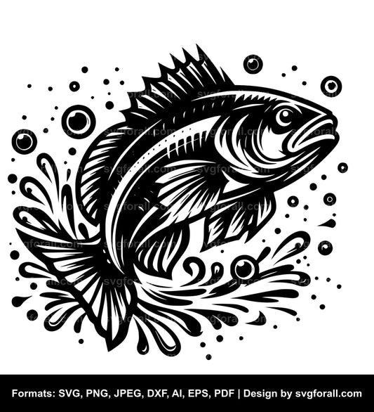 Jumping Fish SVG File