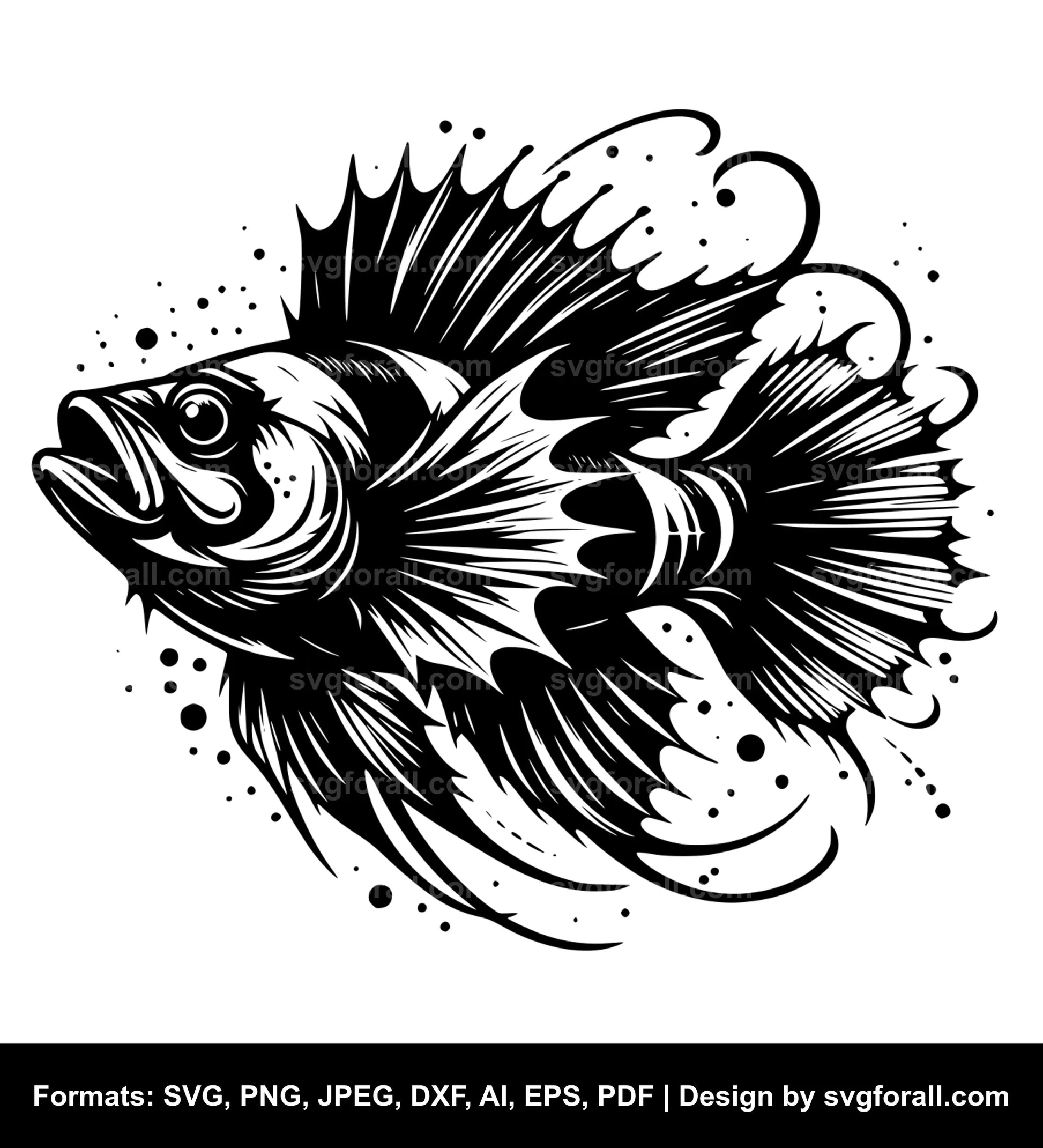 Jumping Fish Vector SVG