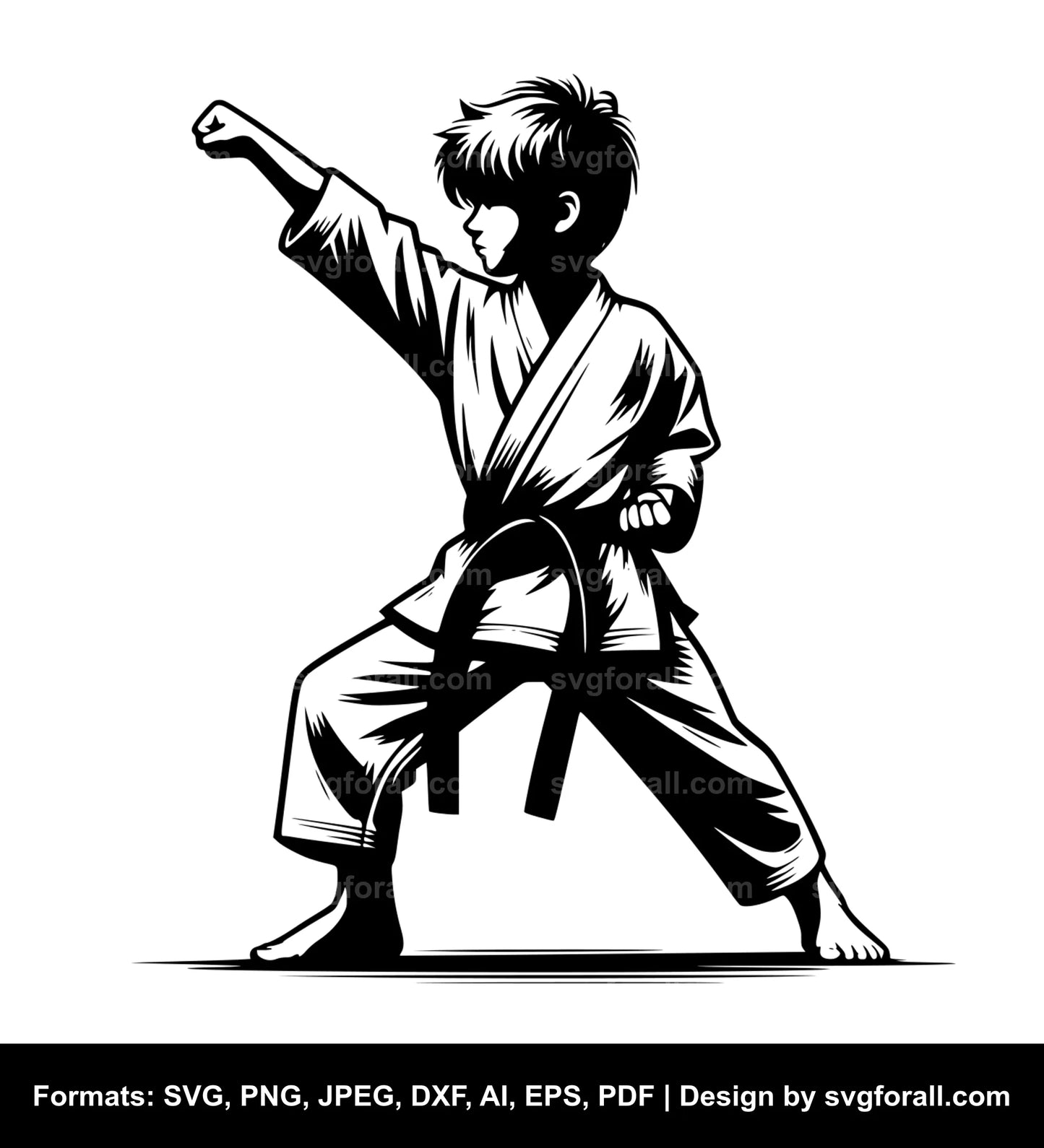 Karate Boy Cricut SVG