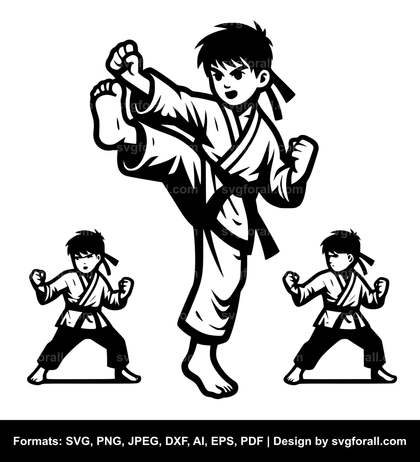 Karate Boy SVG