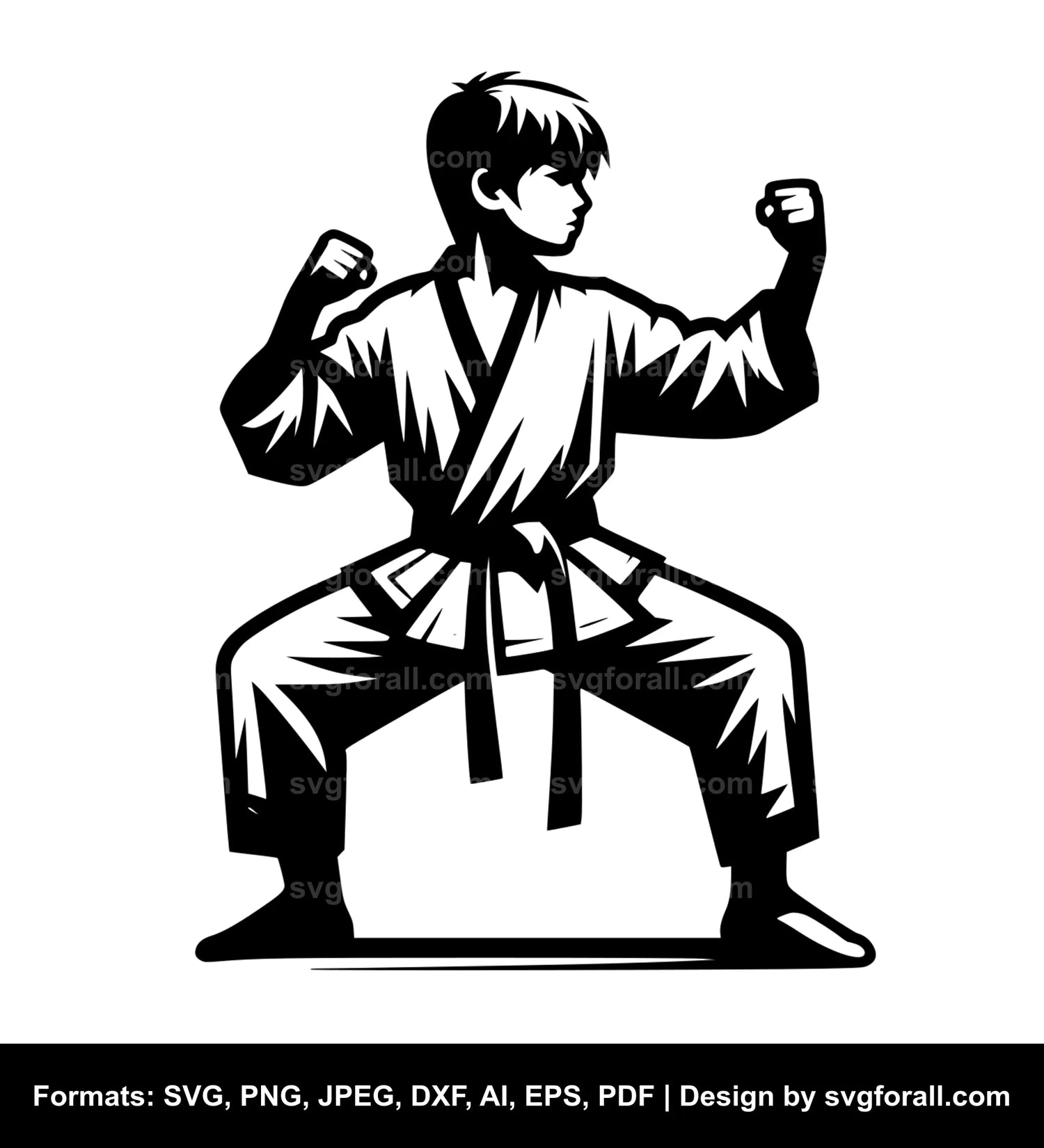 Karate Boy SVG Design