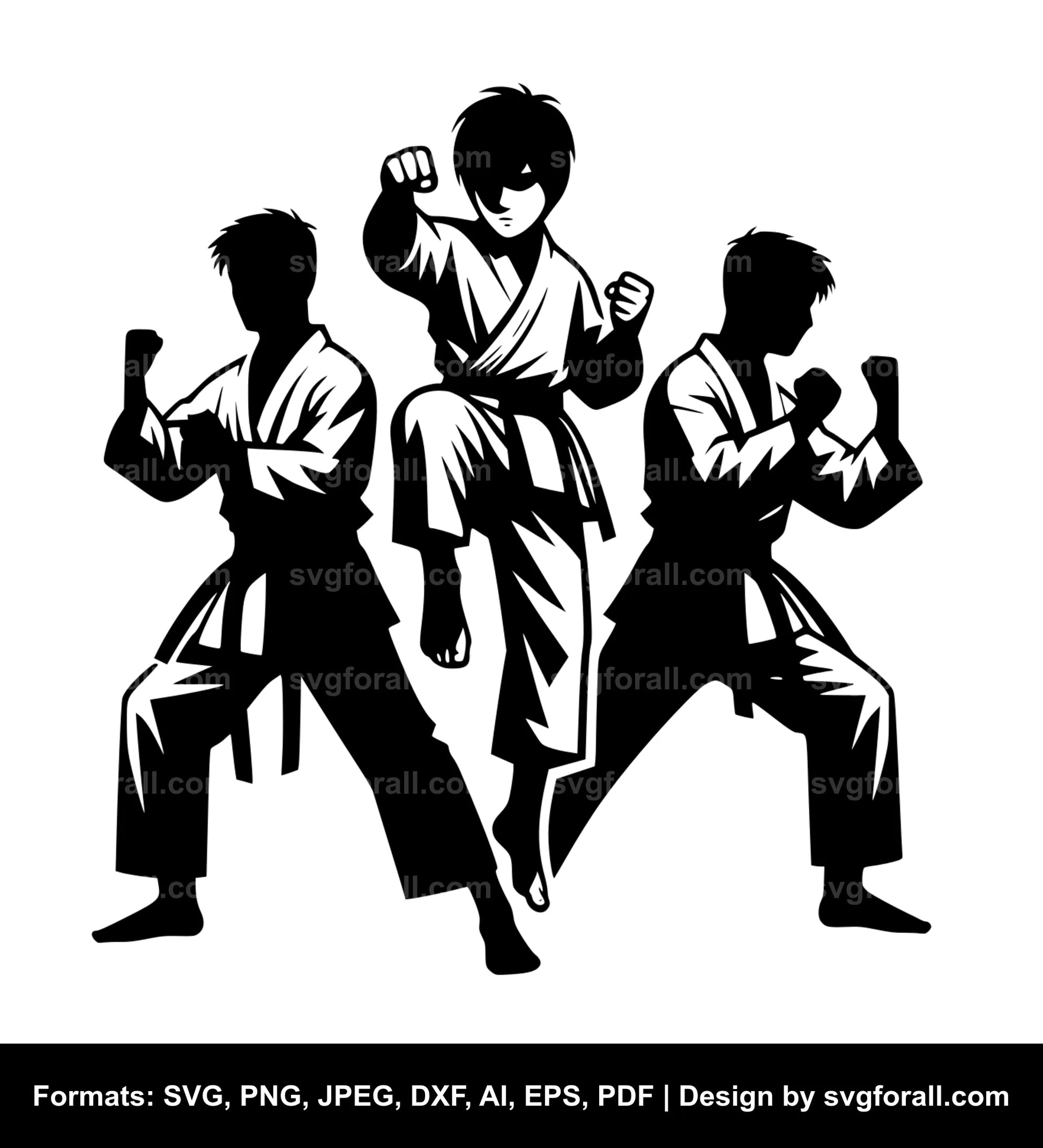 Karate Boy SVG File