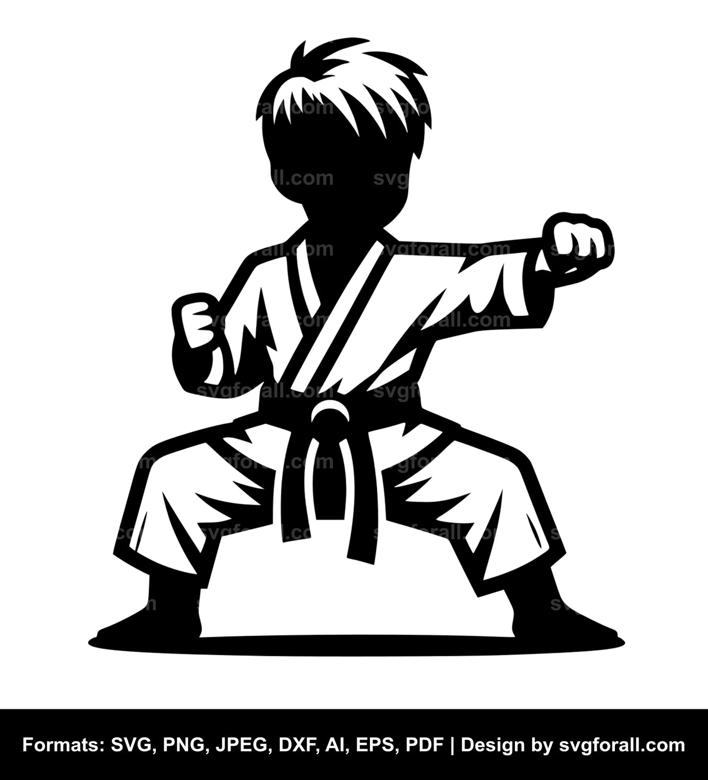 Karate Boy SVG Vector