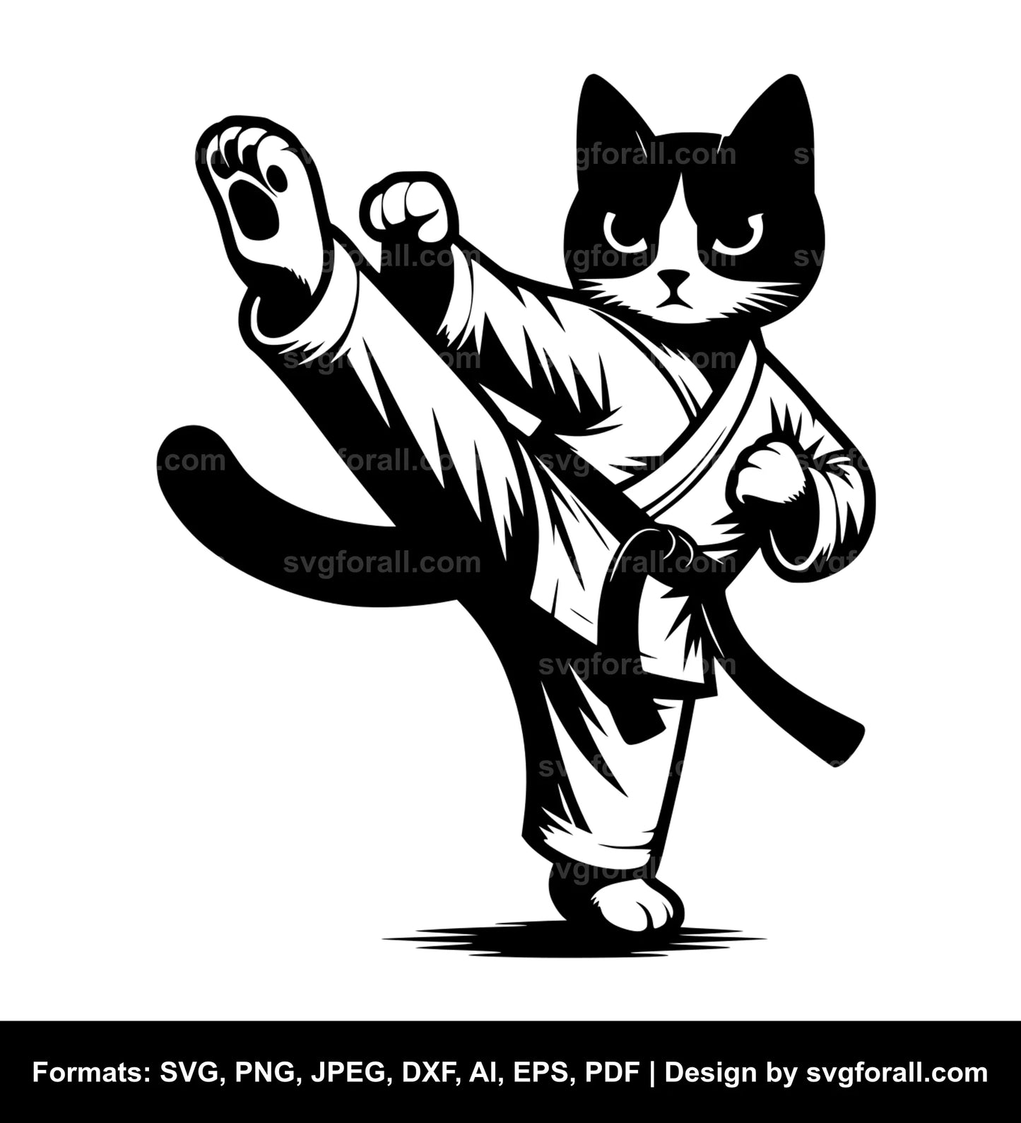 Karate Cat SVG