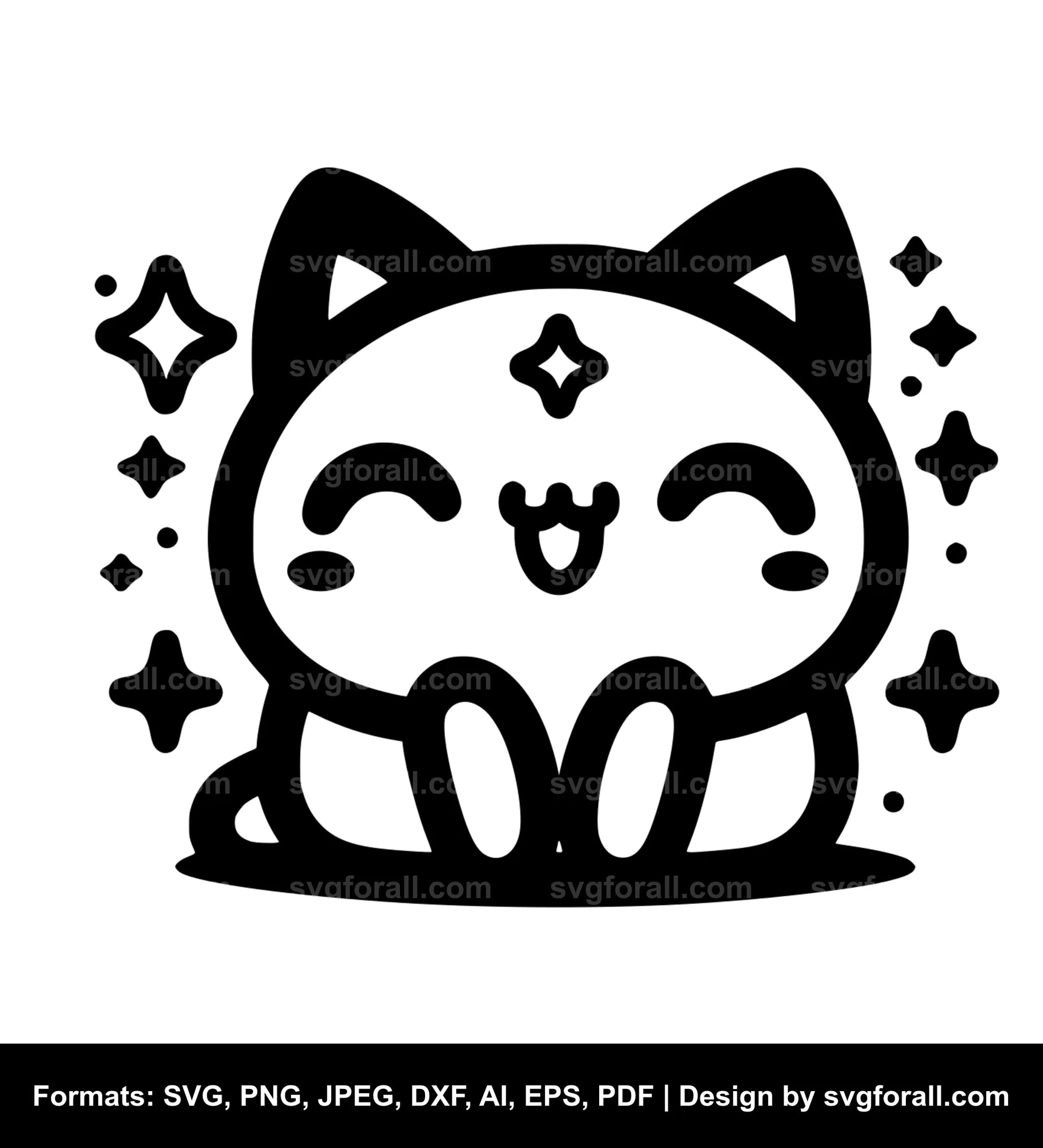 Kawaii Cat Cricut SVG