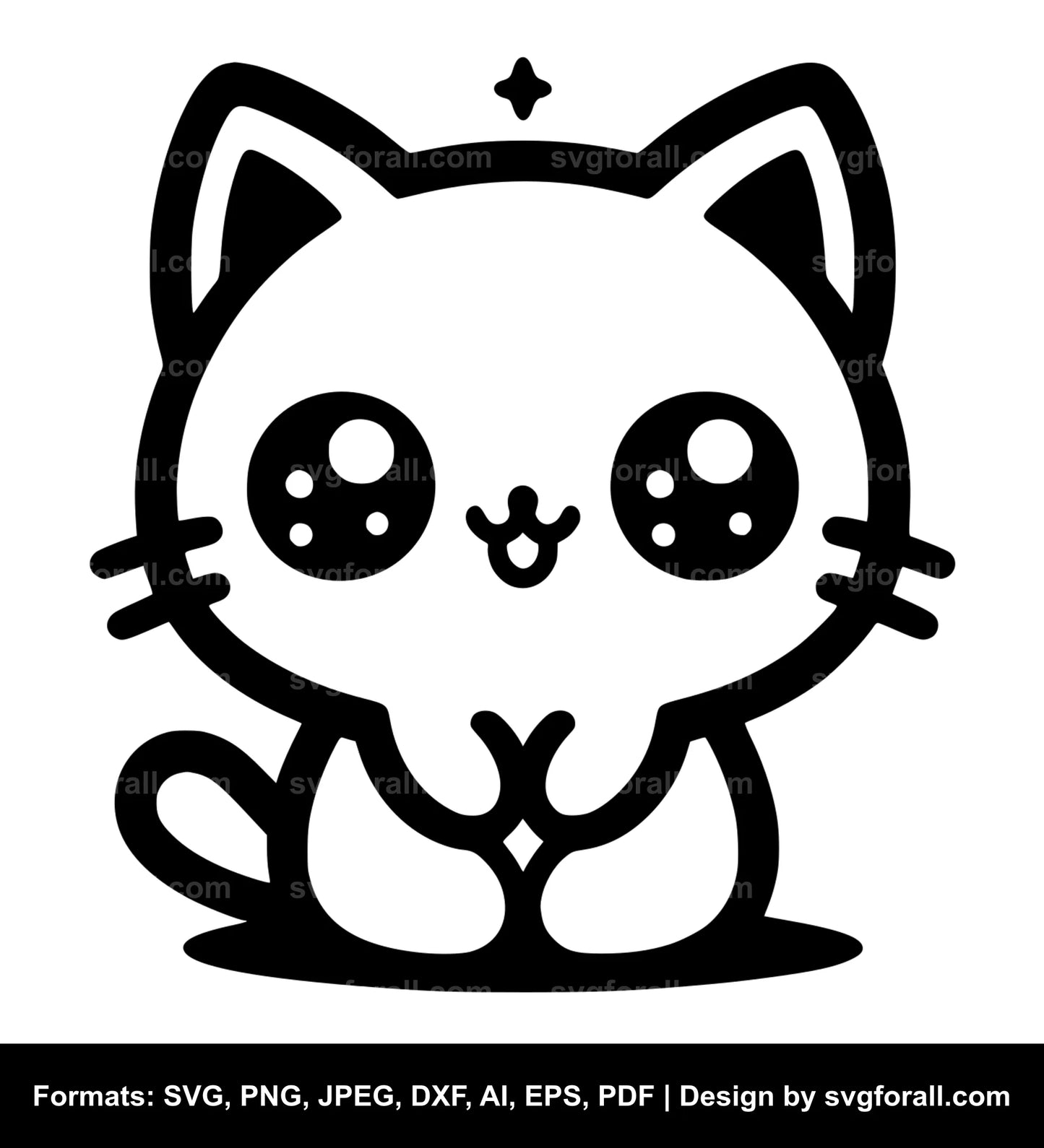 Kawaii Cat SVG