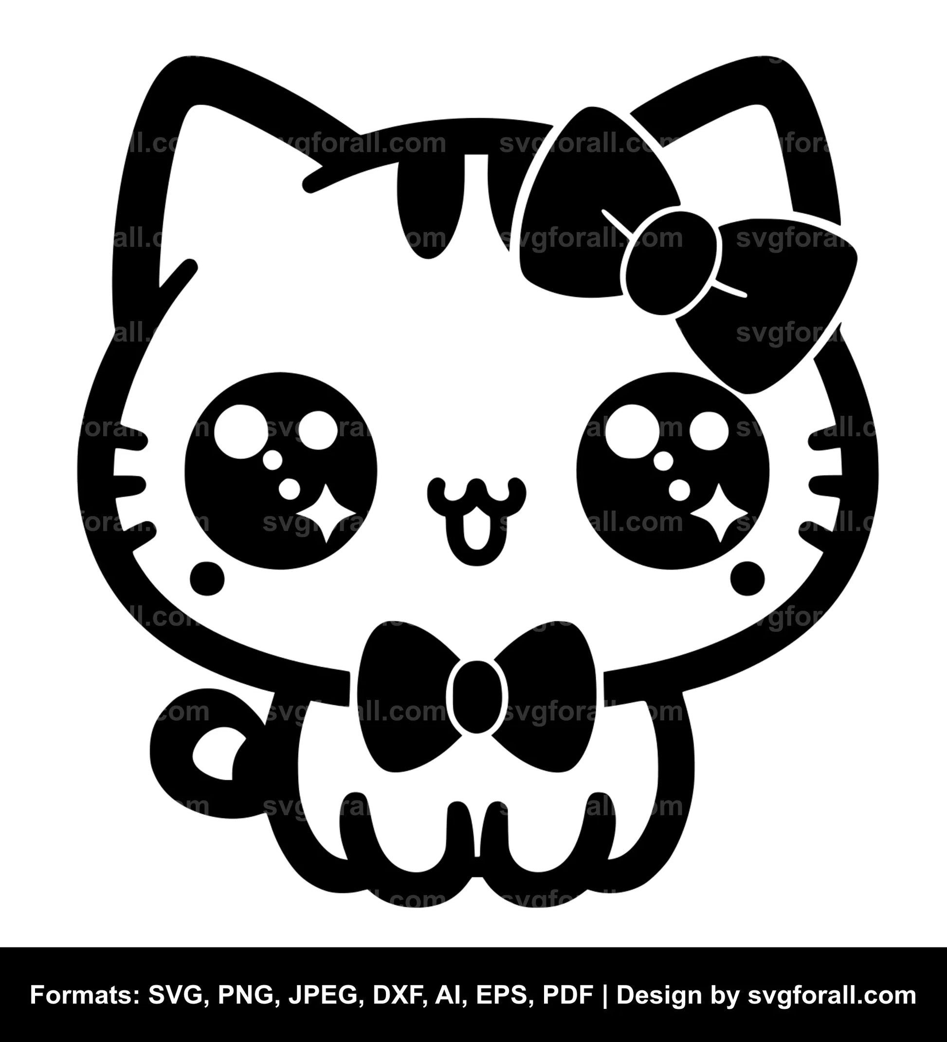 Kawaii Cat SVG PNG