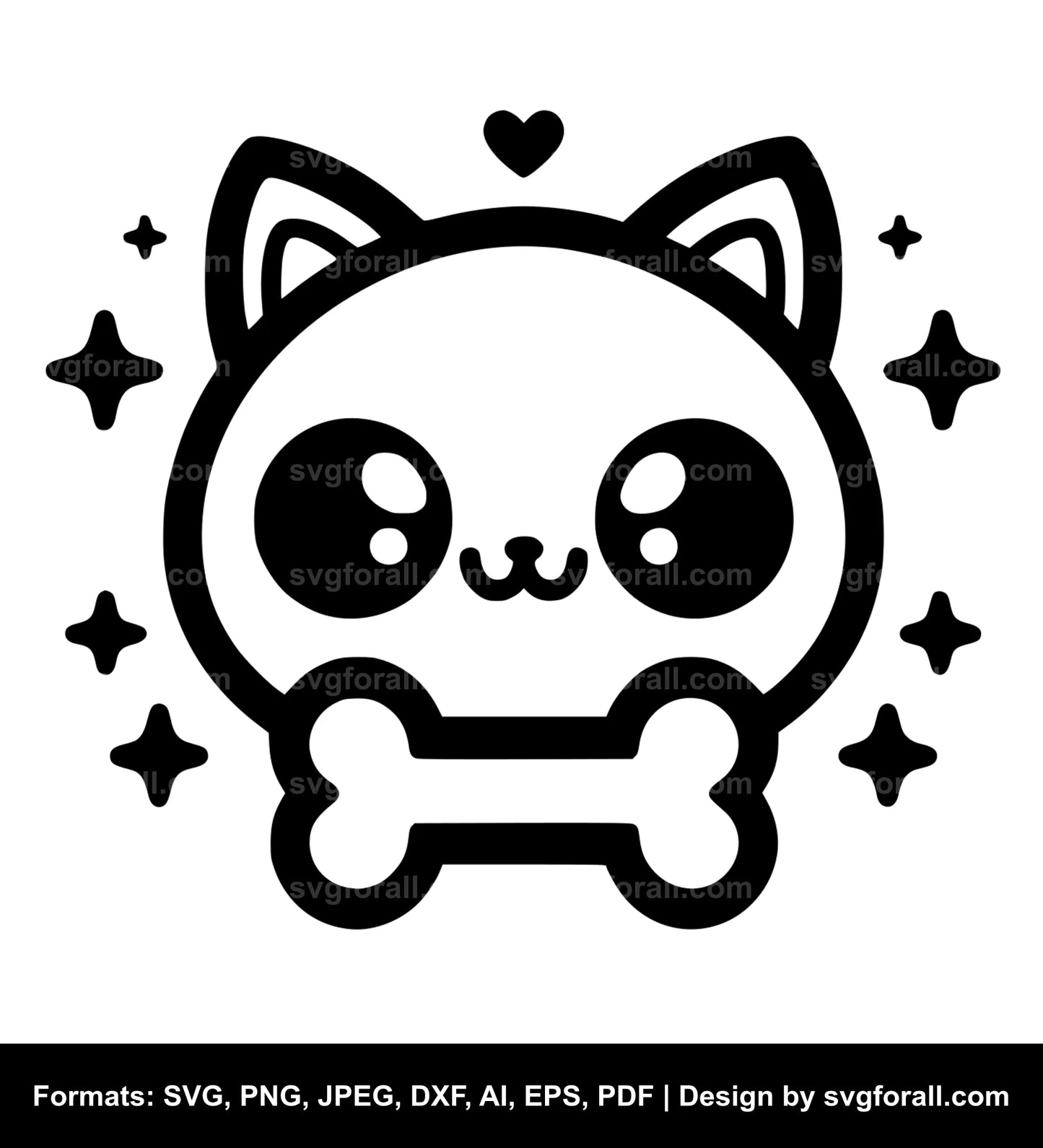 Kawaii Cat SVG Vector