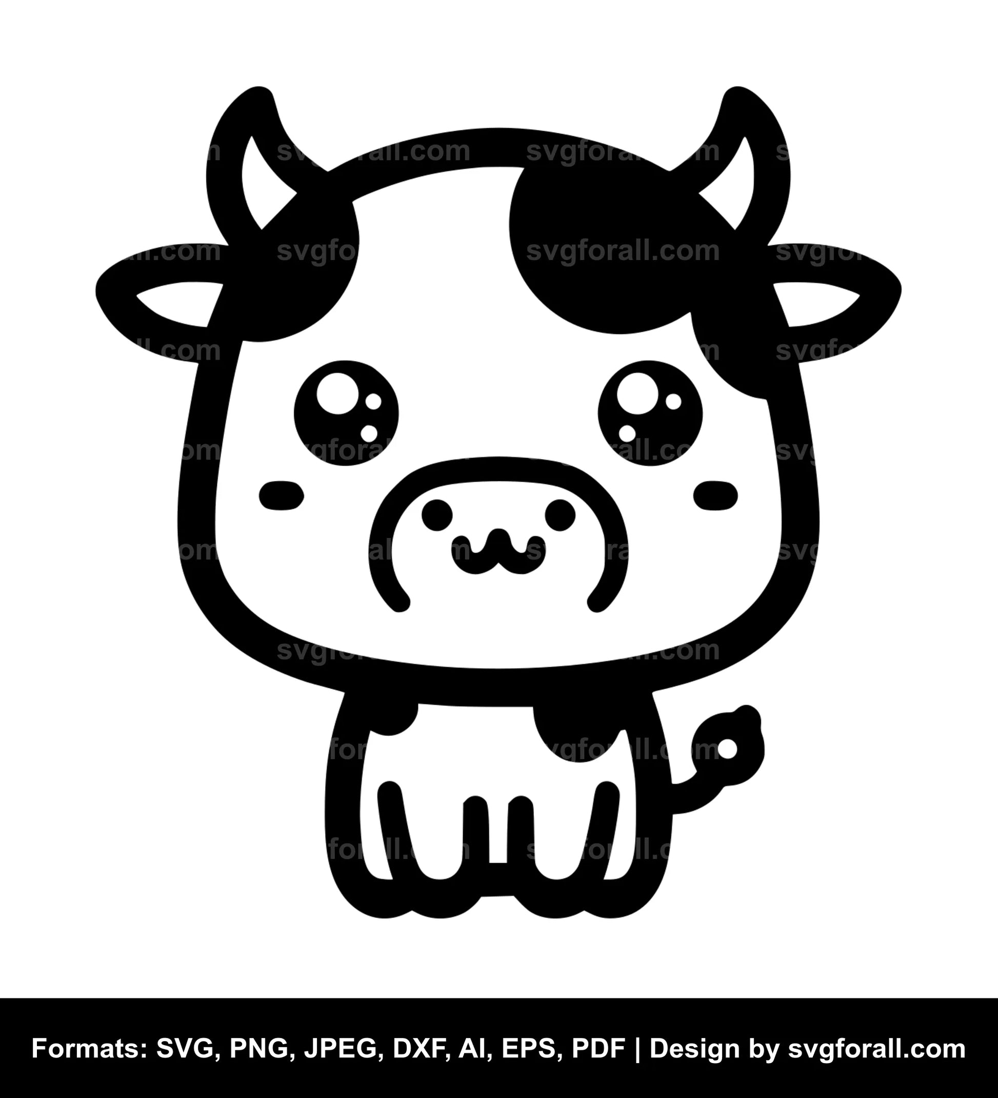 Kawaii Cow Cricut SVG