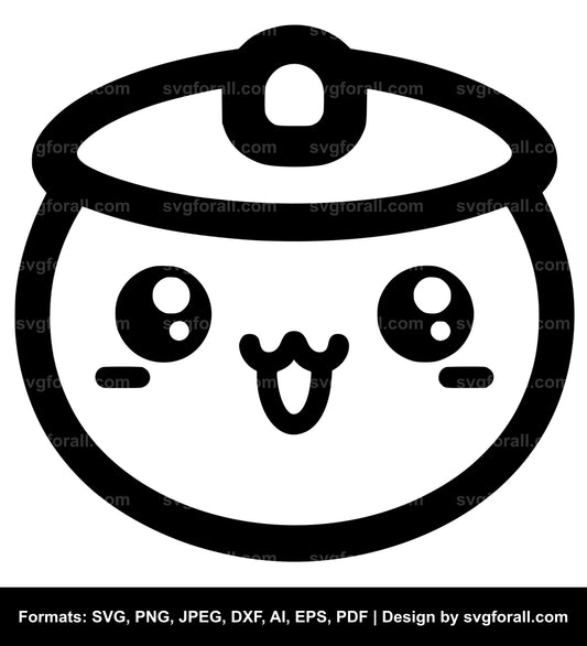 Kawaii Face SVG PNG