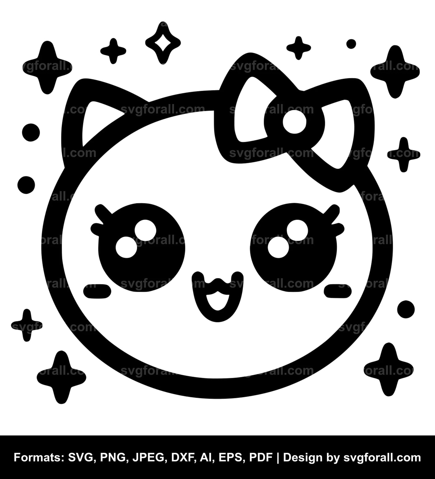 Kawaii Face Vector SVG