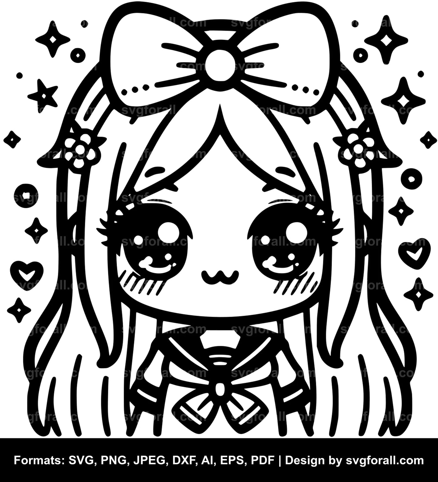 Kawaii Girl SVG File