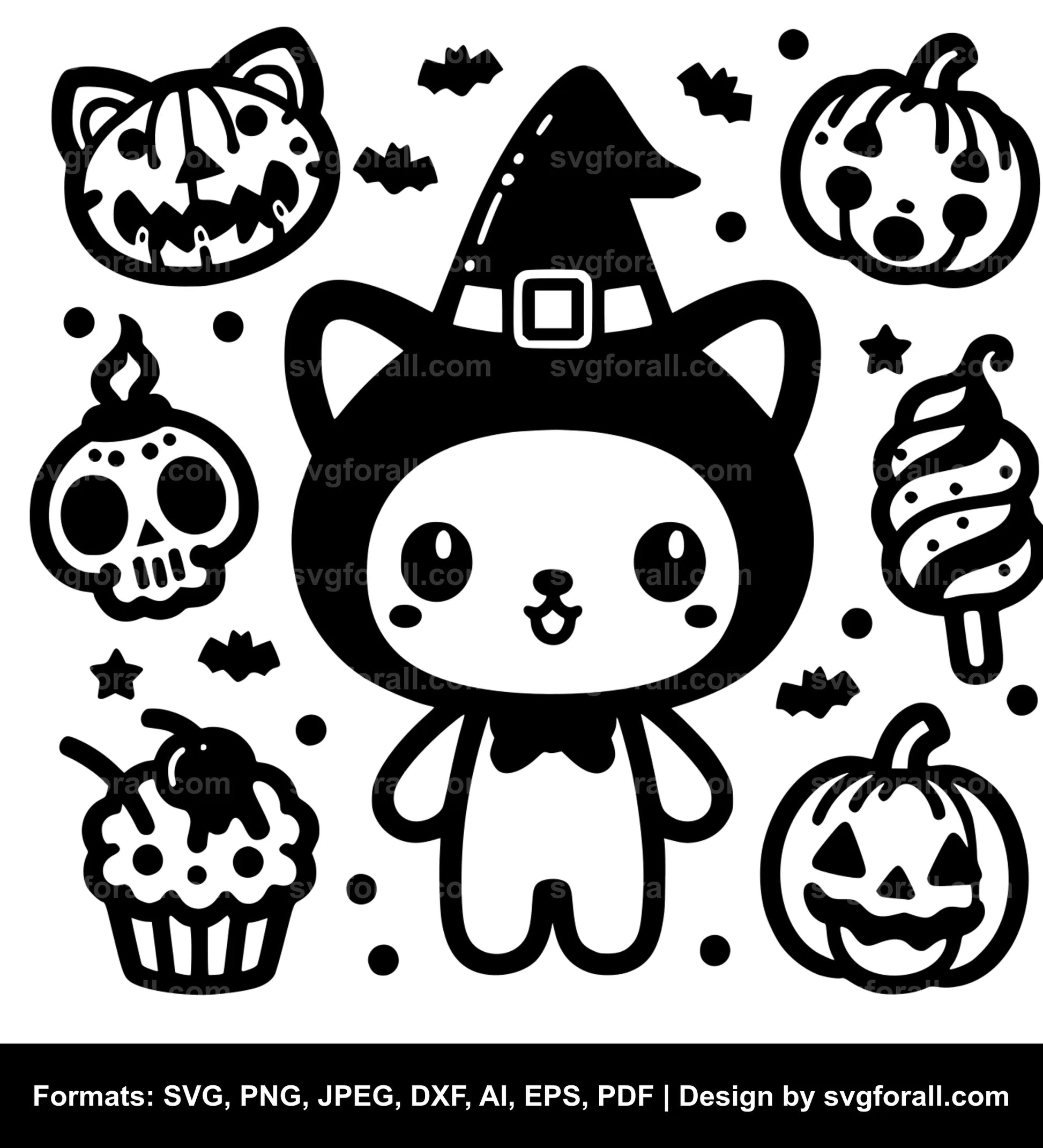 Kawaii Halloween SVG Vector