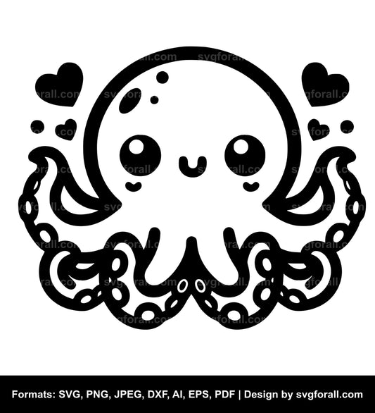 Kawaii Octopus SVG