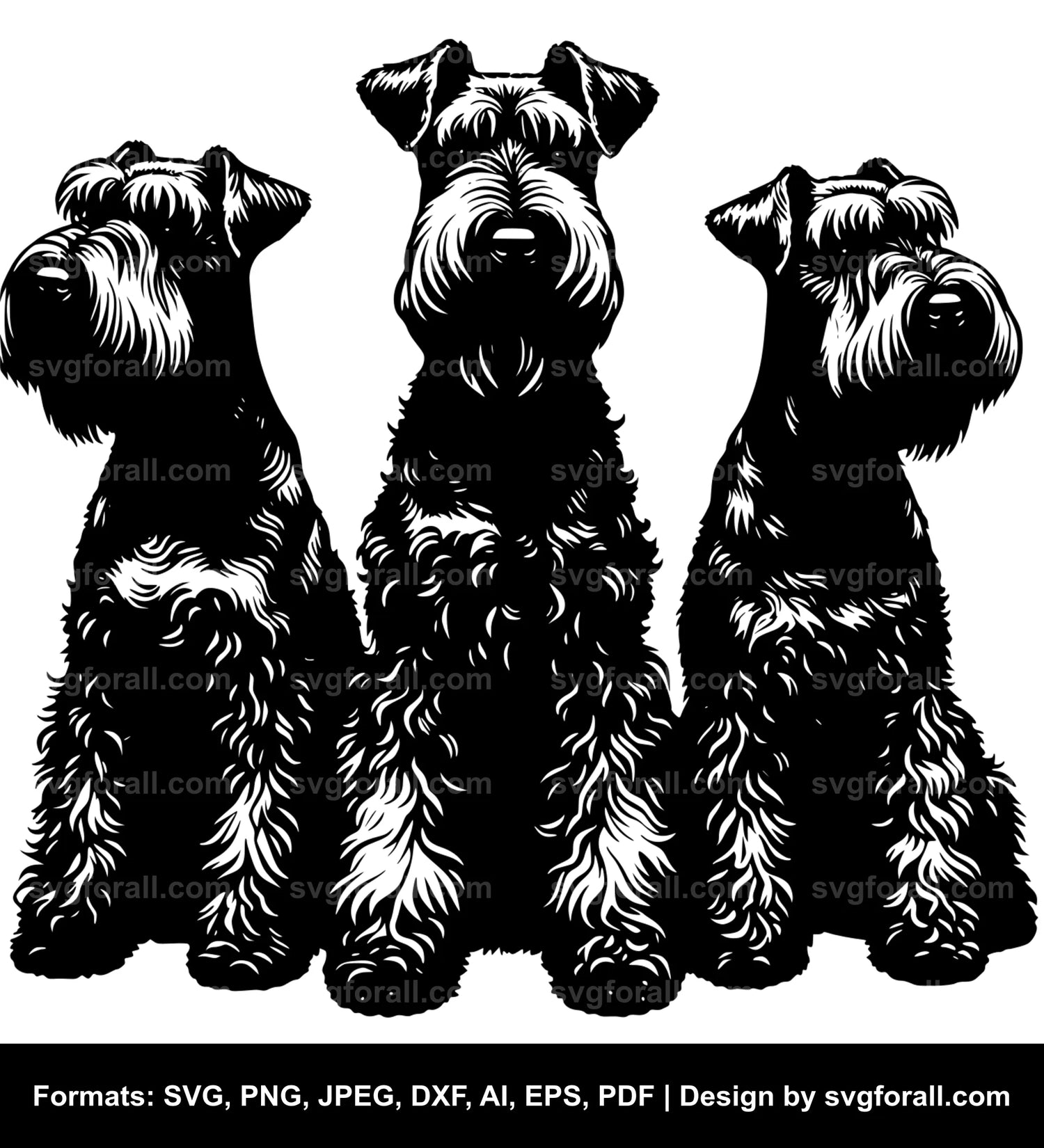 Kerry Blue Terrier Dog Cricut SVG