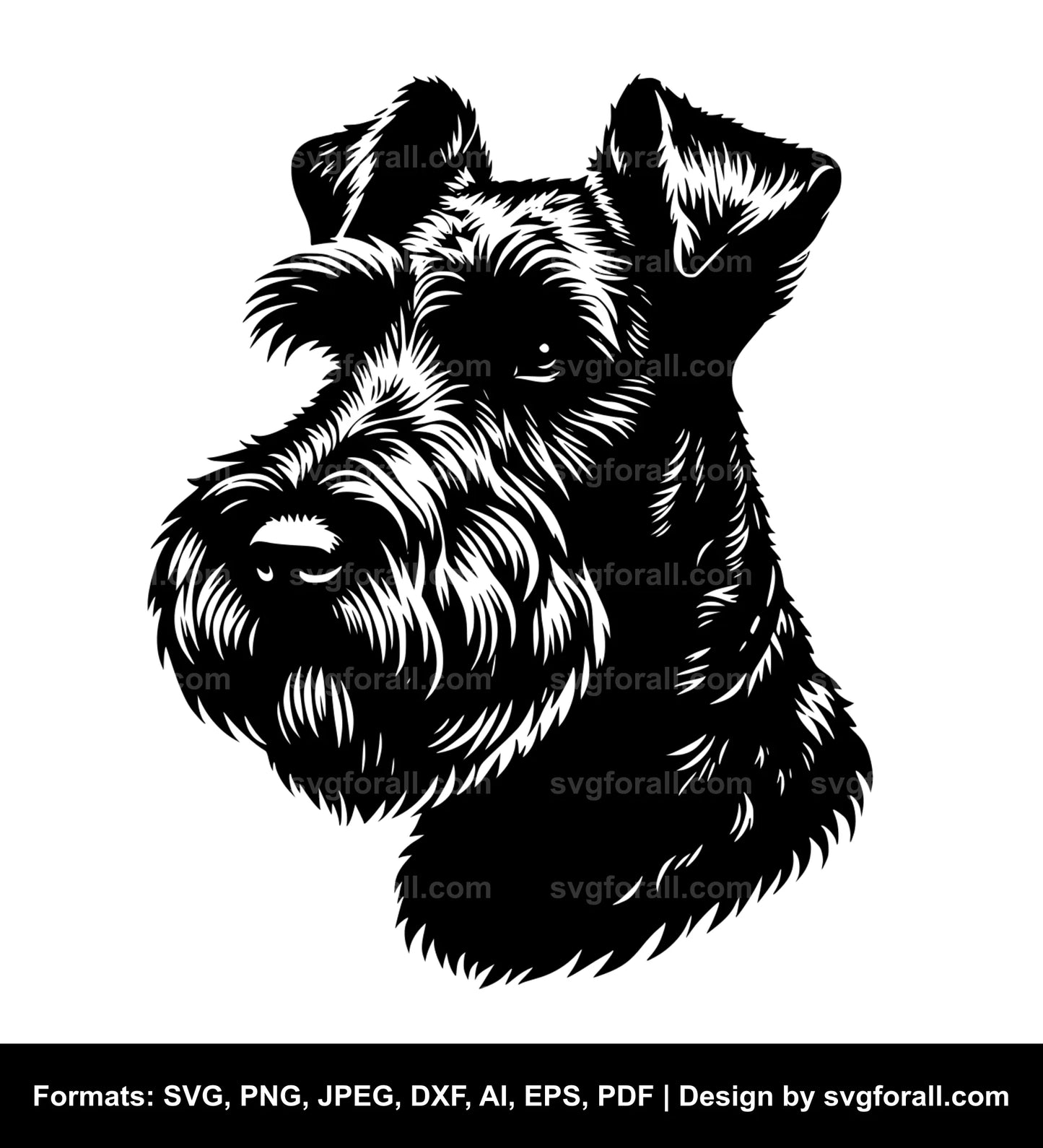 Kerry Blue Terrier Dog SVG PNG