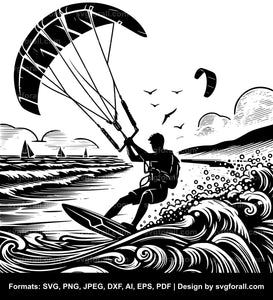 Kitesurfing SVG