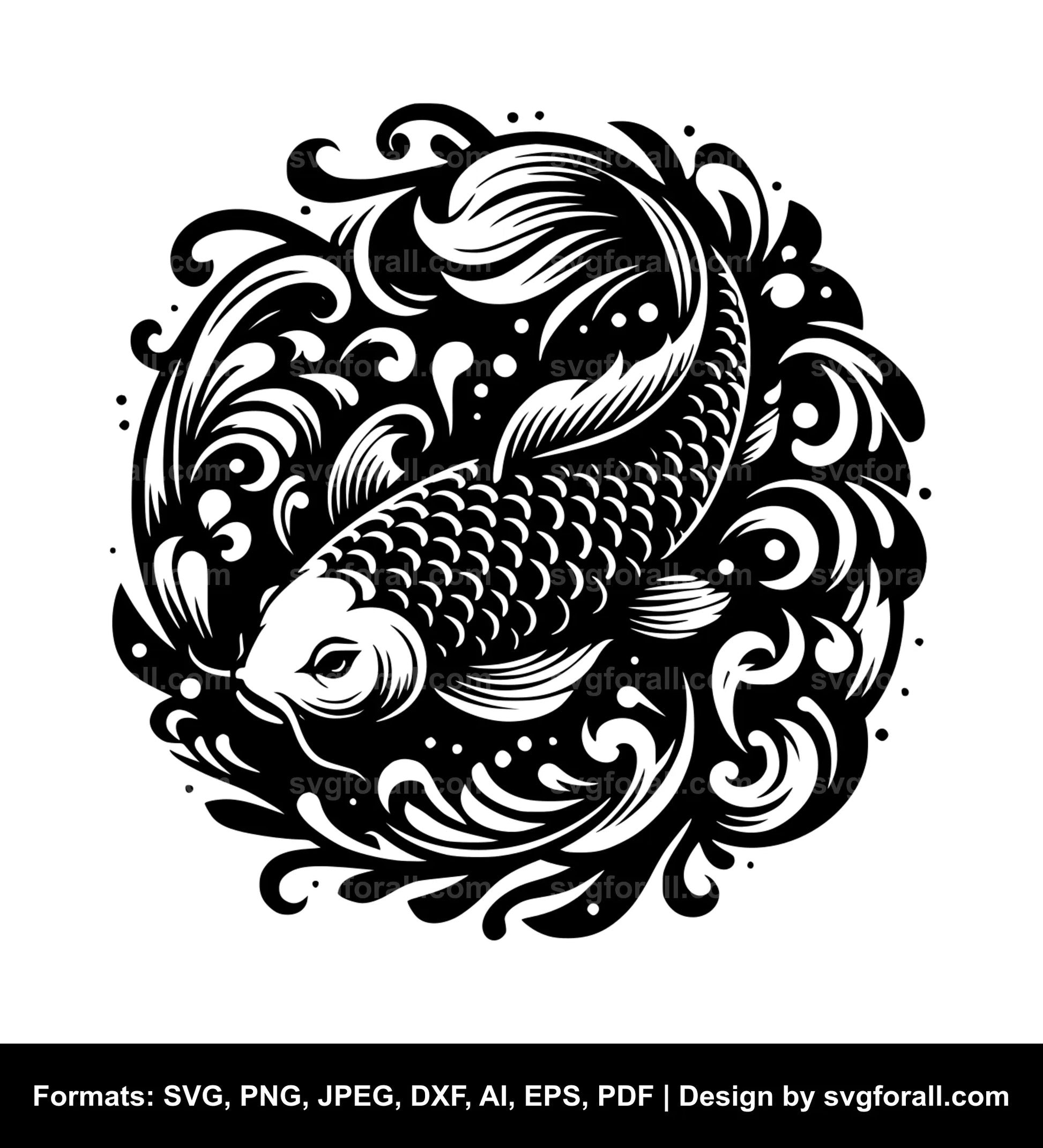 Koi Fish SVG PNG