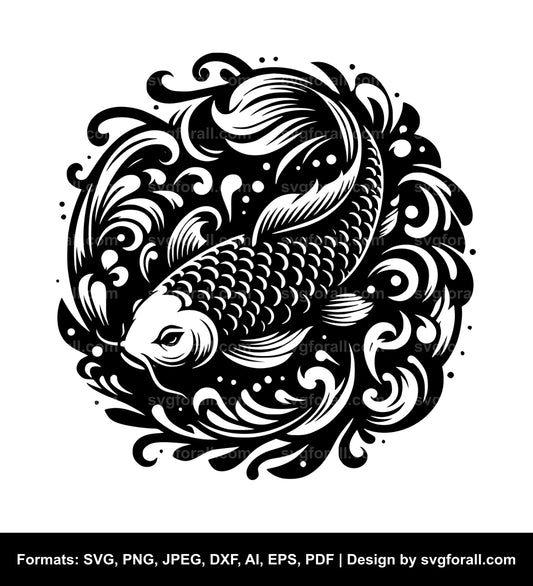 Koi Fish SVG PNG