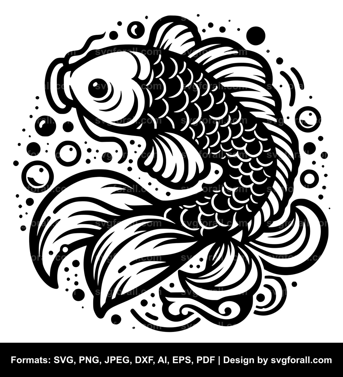 Koi Fish Vector SVG