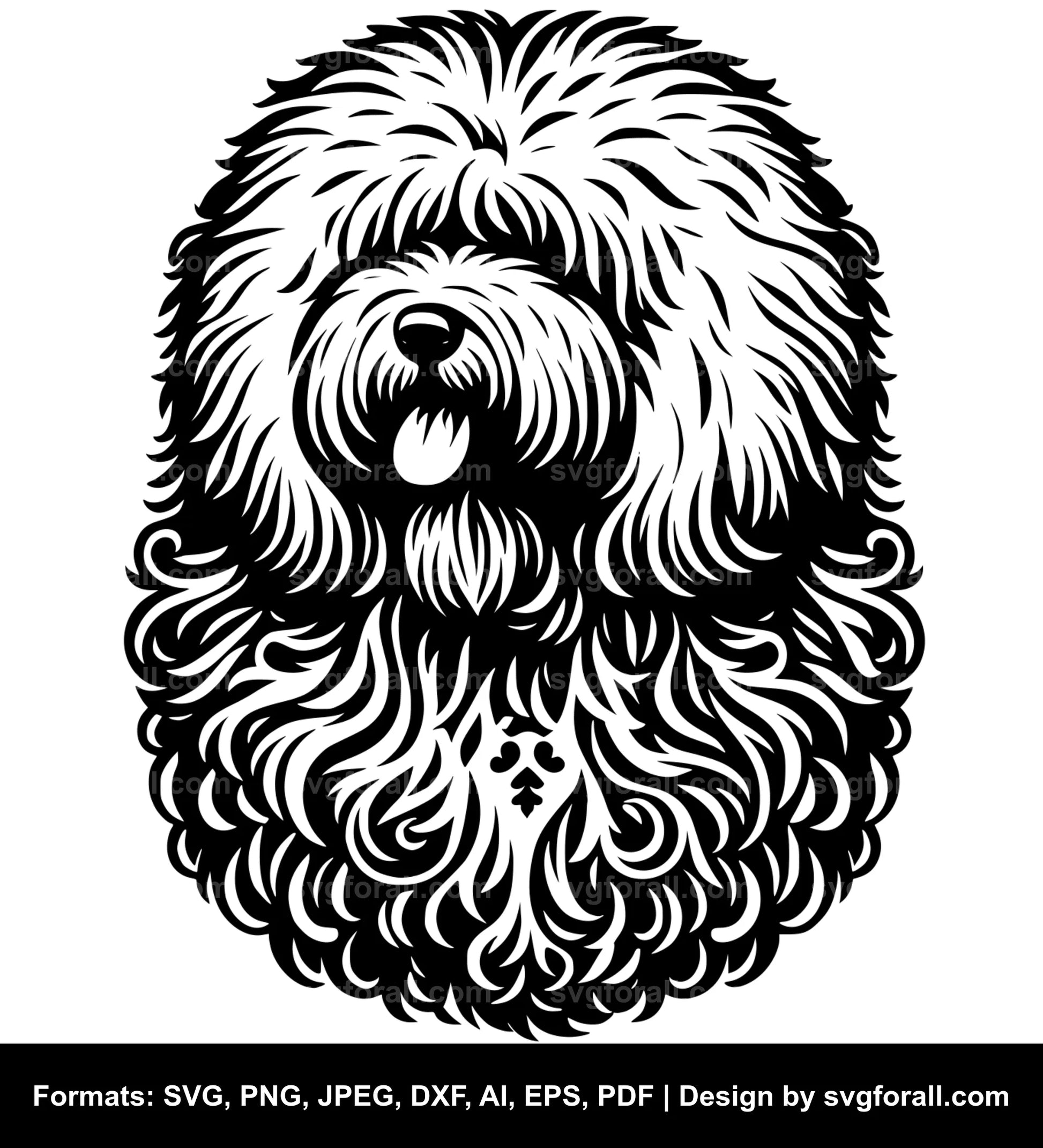 Komondor Dog Vector SVG