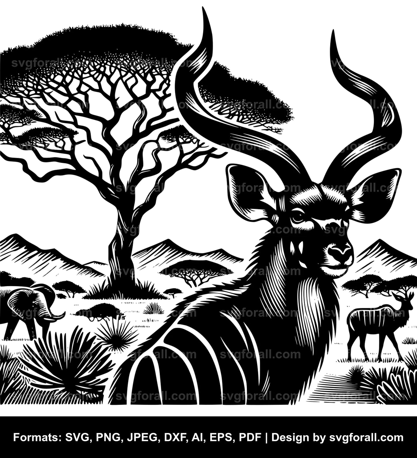 Kudu Black SVG