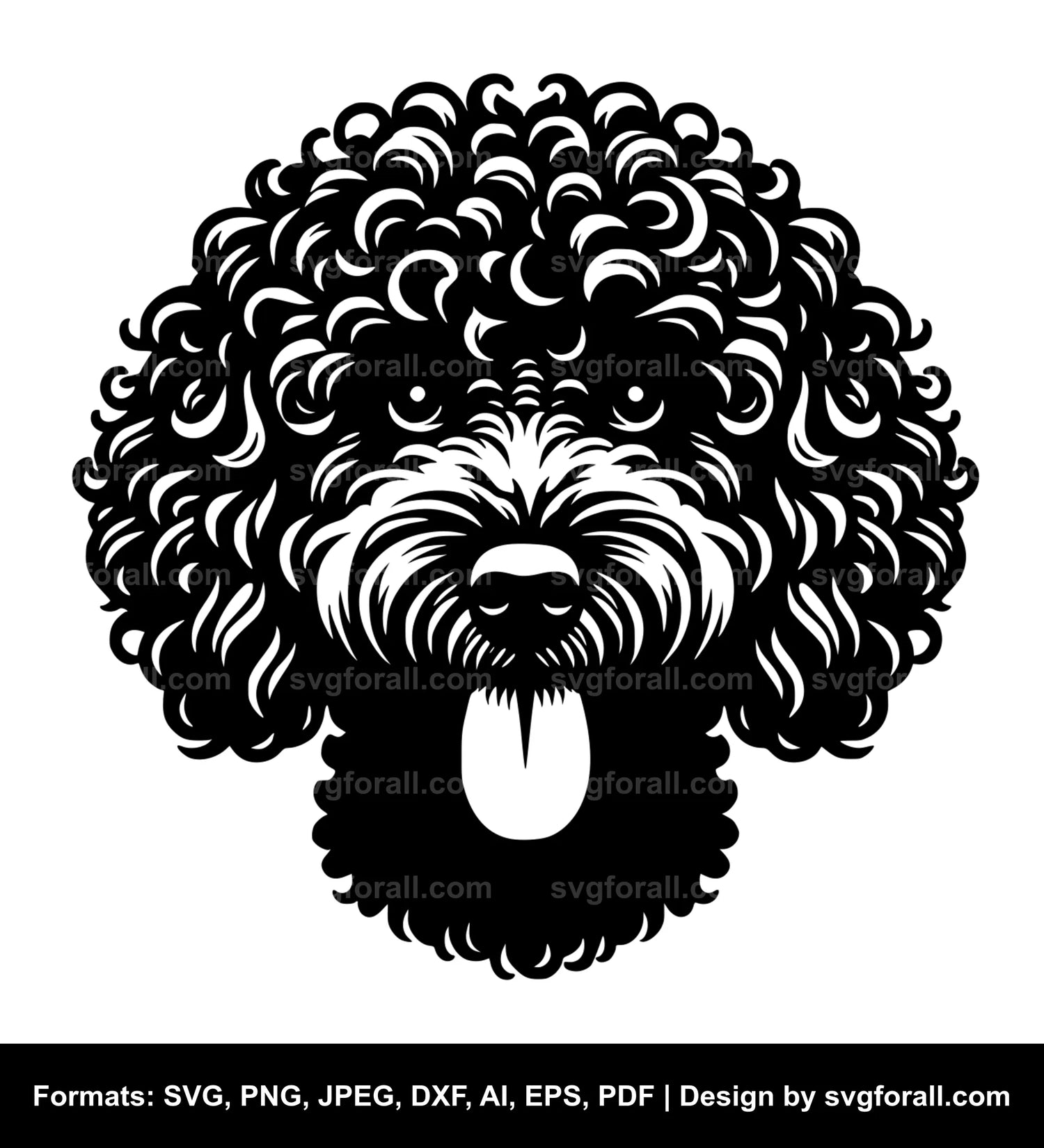 Lagotto Romagnolo Dog Black SVG PNG