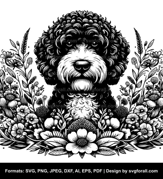 Lagotto Romagnolo Dog SVG Clip Art