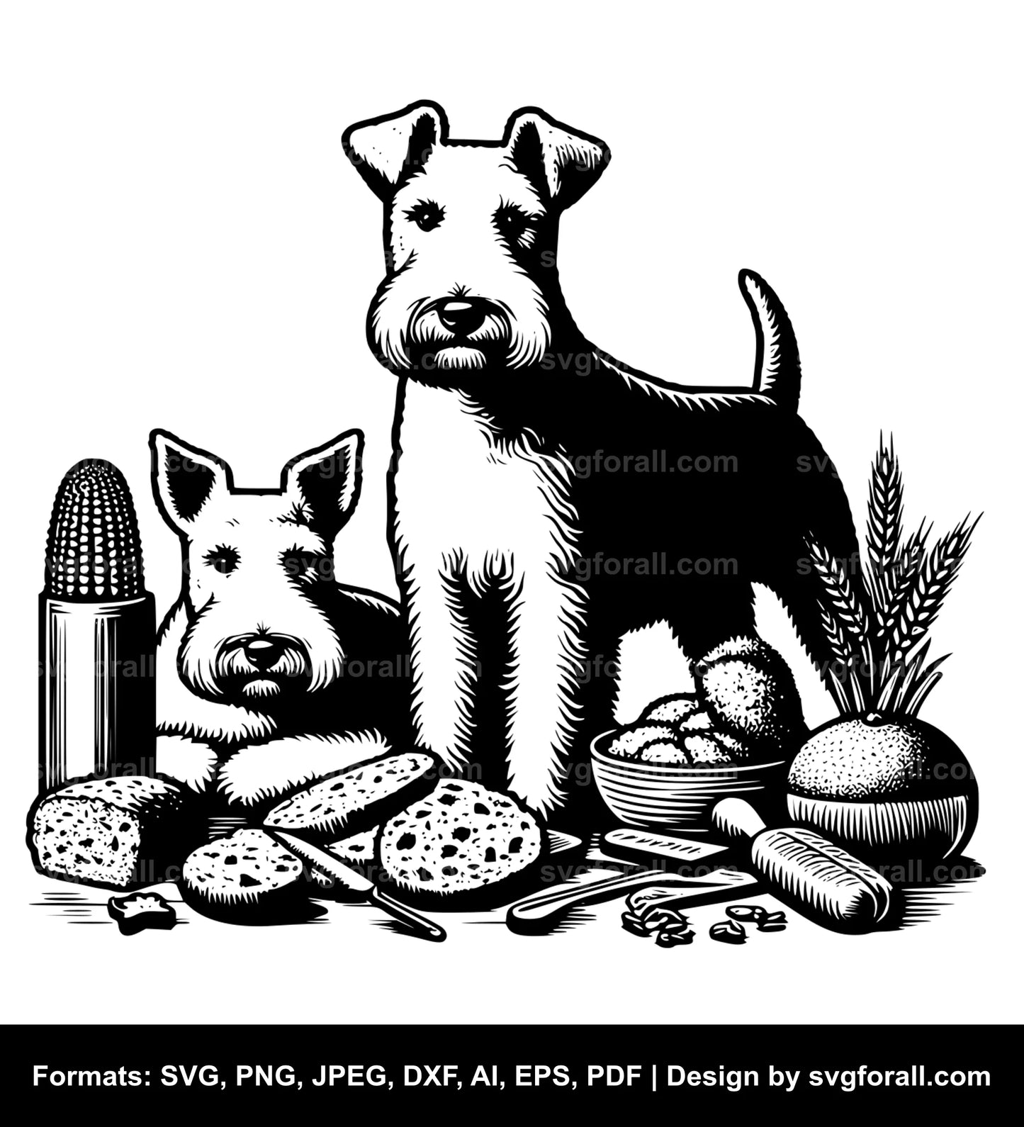 Lakeland Terrier Dog Black SVG