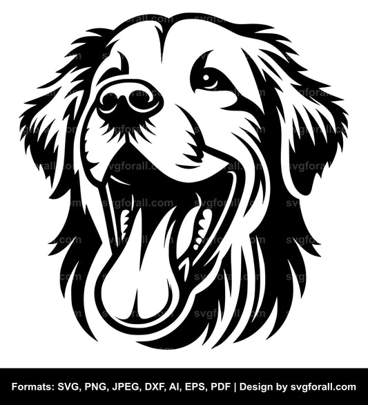 Laughing Dog Black SVG