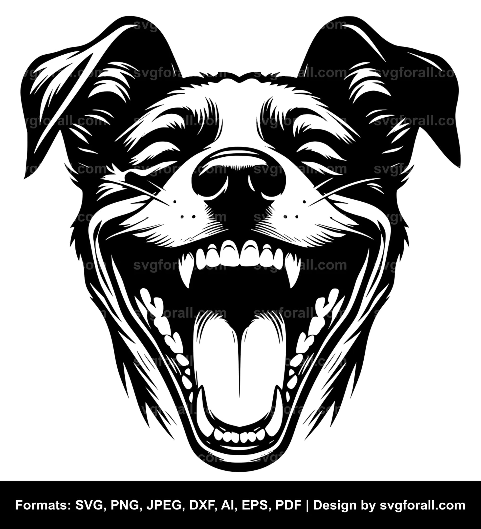 Laughing Dog SVG