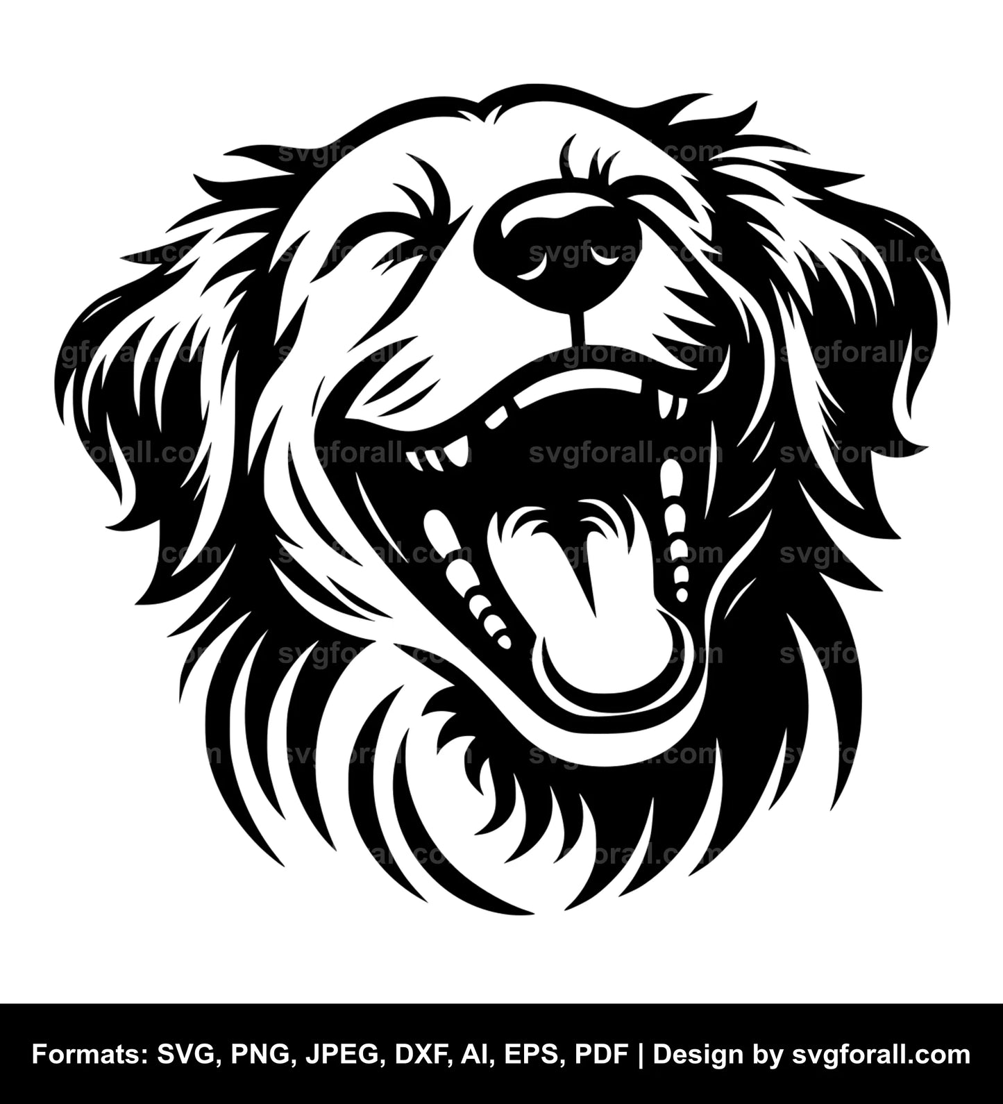 Laughing Dog SVG File