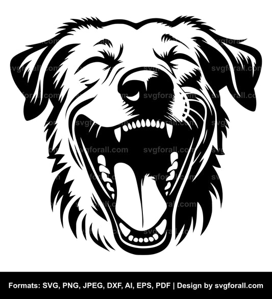 Laughing Dog SVG PNG