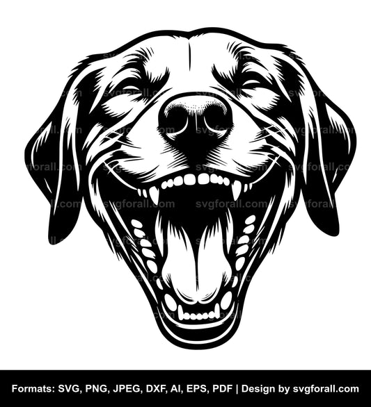 Laughing Dog Vector SVG