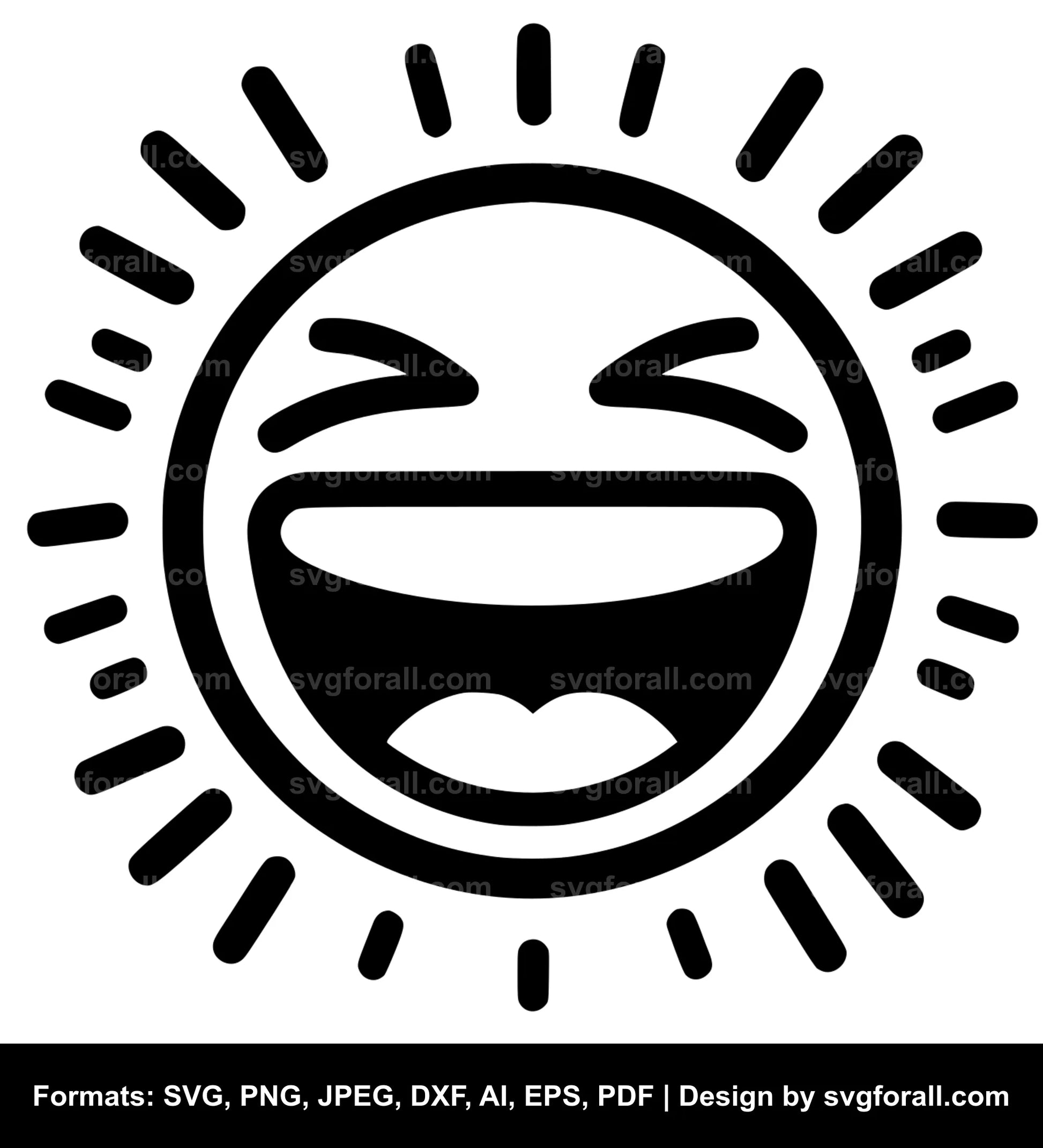 Laughing Face SVG Vector