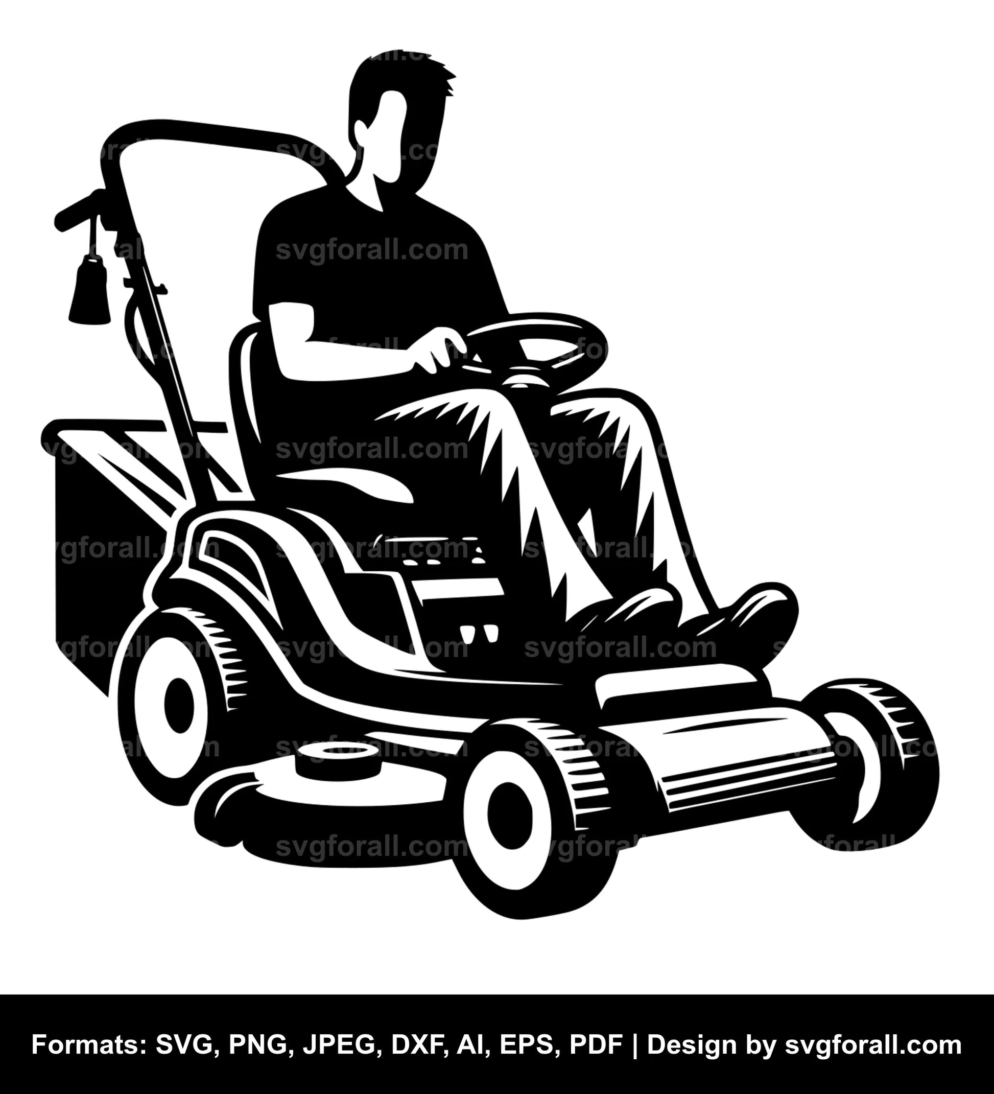 Lawn Mower Black SVG