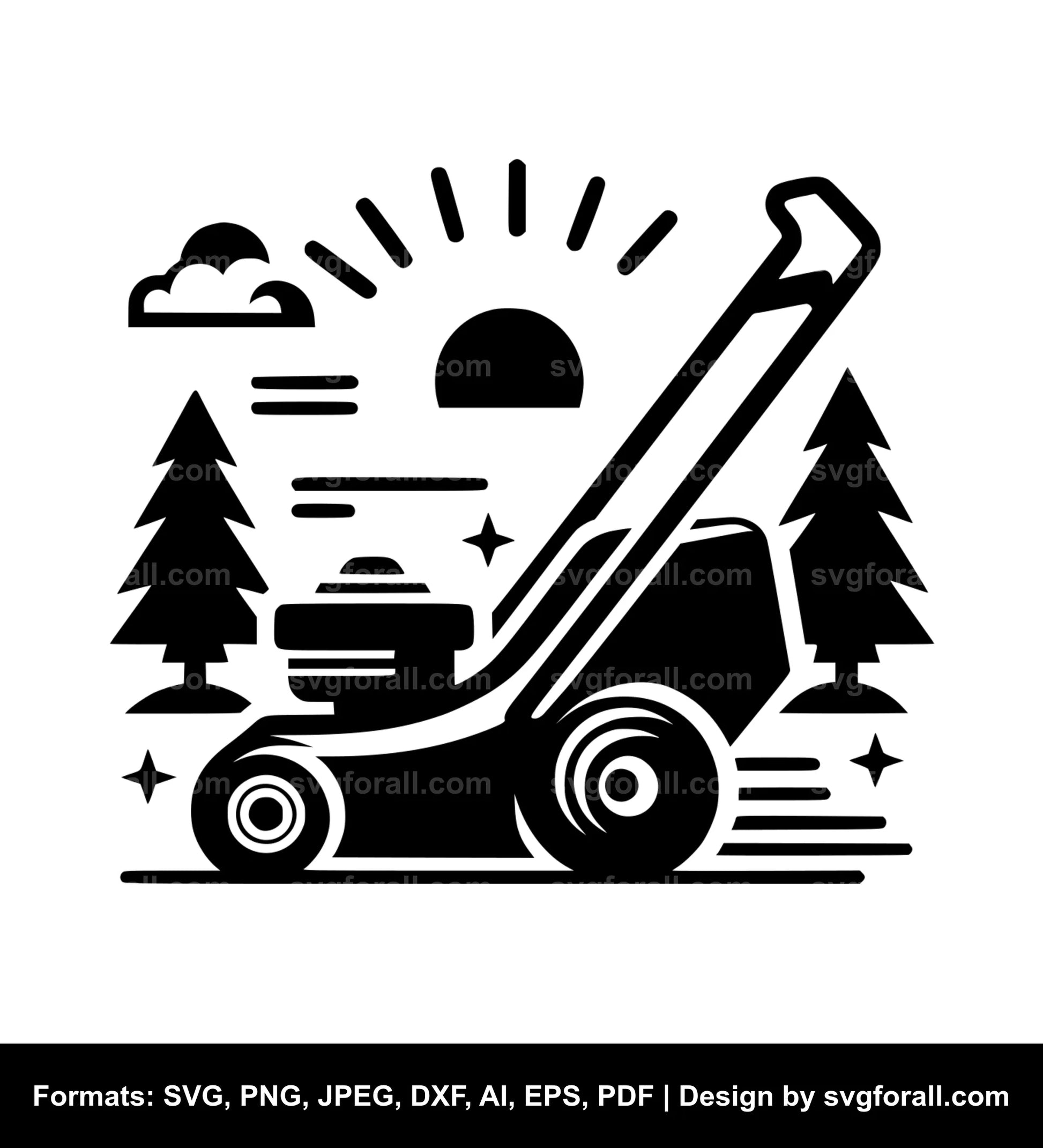 Lawn Mower SVG PNG