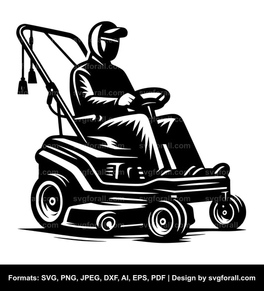 Lawn Mower SVG Vector