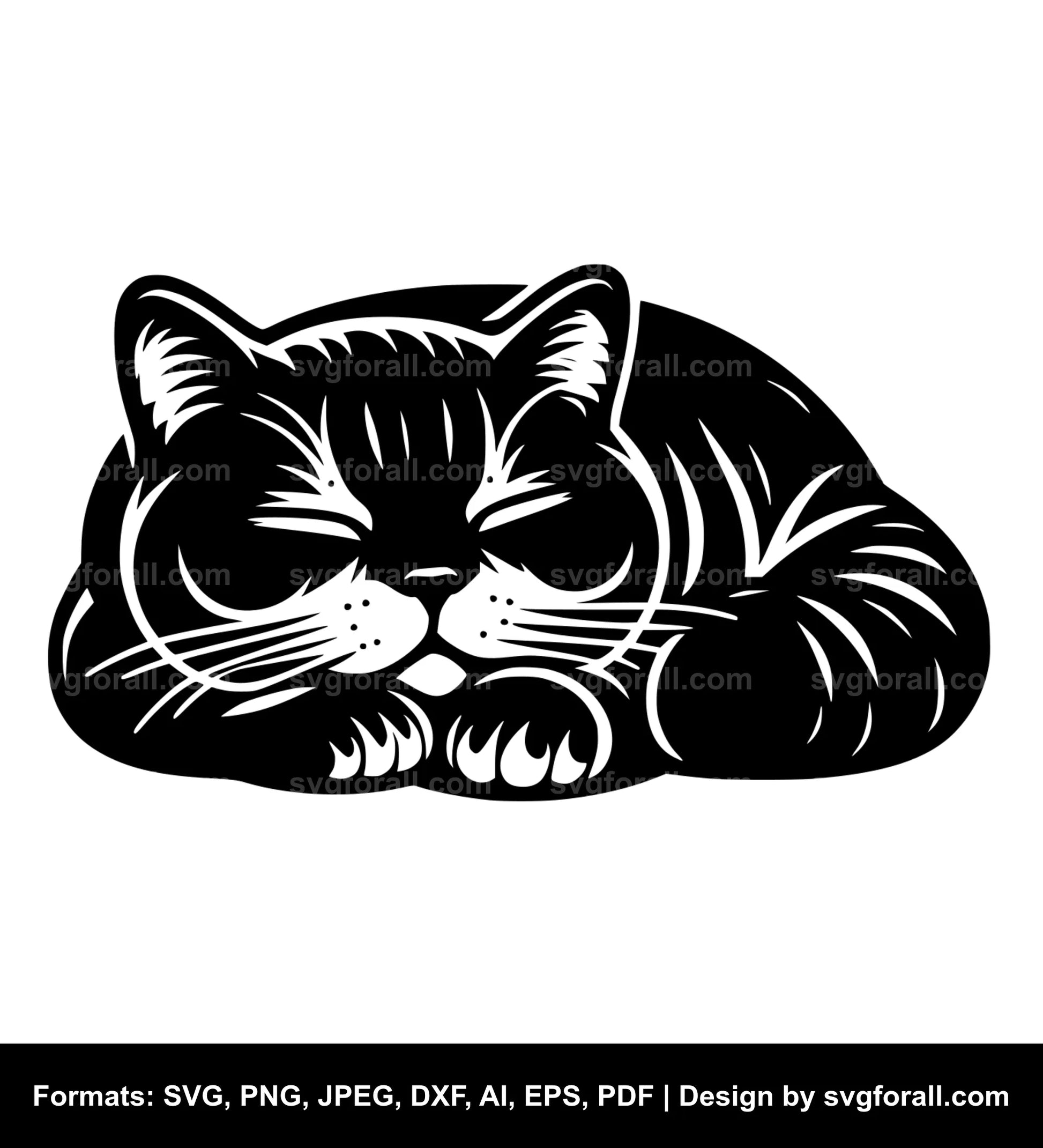 Lazy Cat SVG File