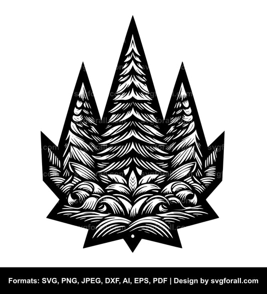 Leaf Black SVG