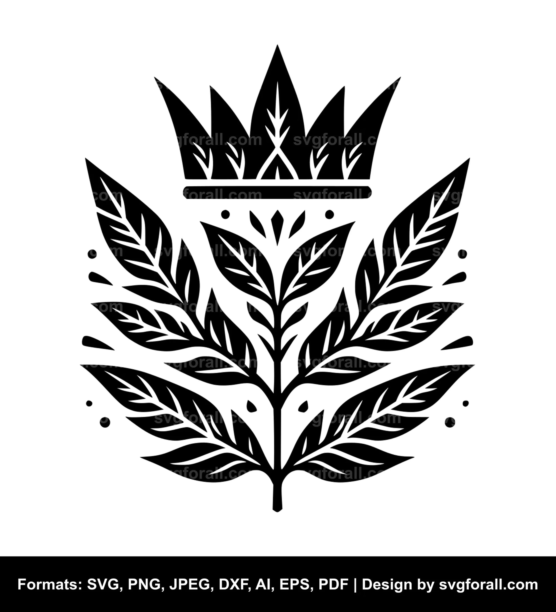 Leaf Crown SVG