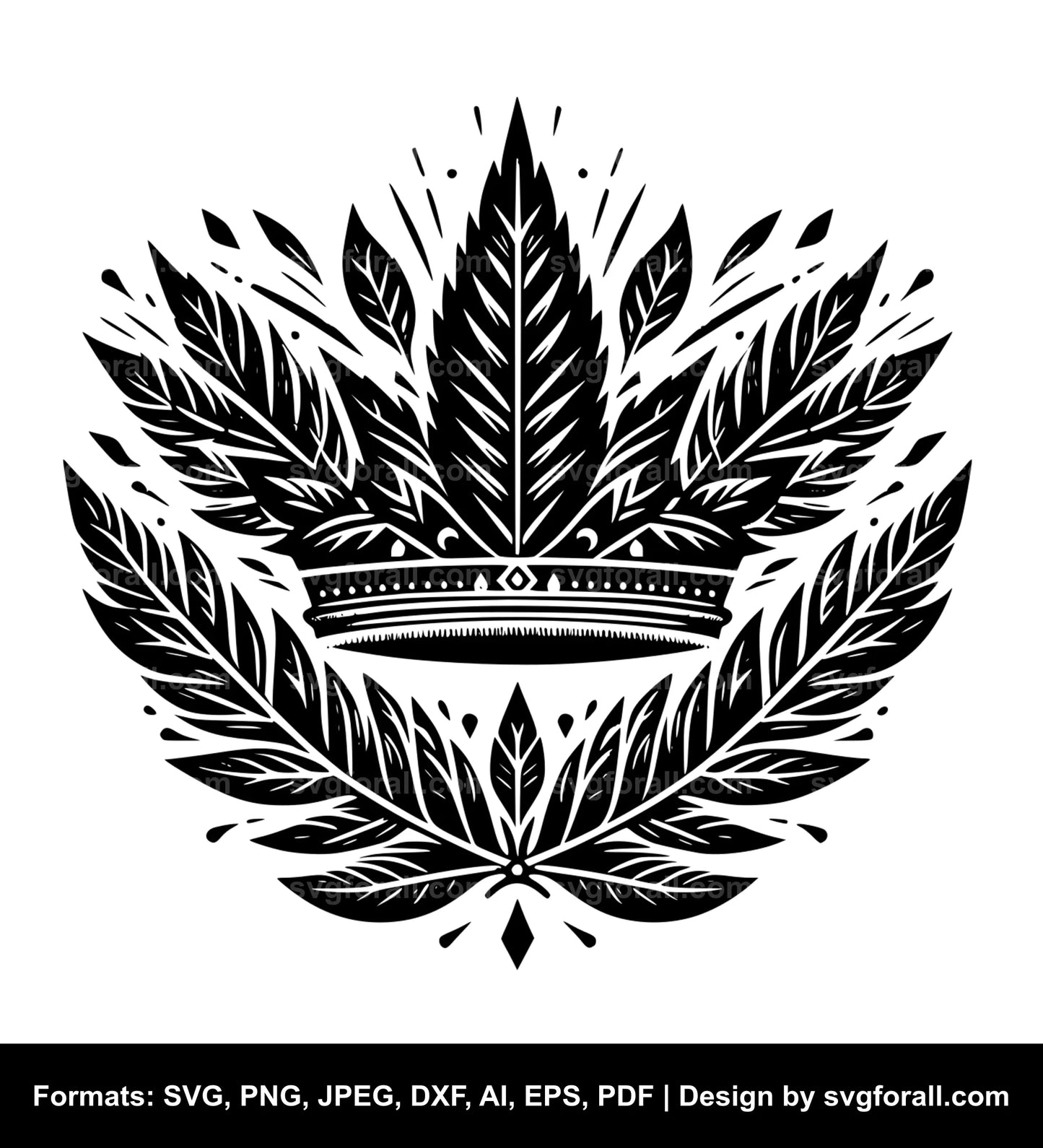 Leaf Crown SVG File