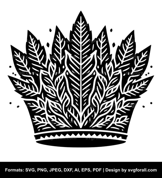 Leaf Crown SVG Vector